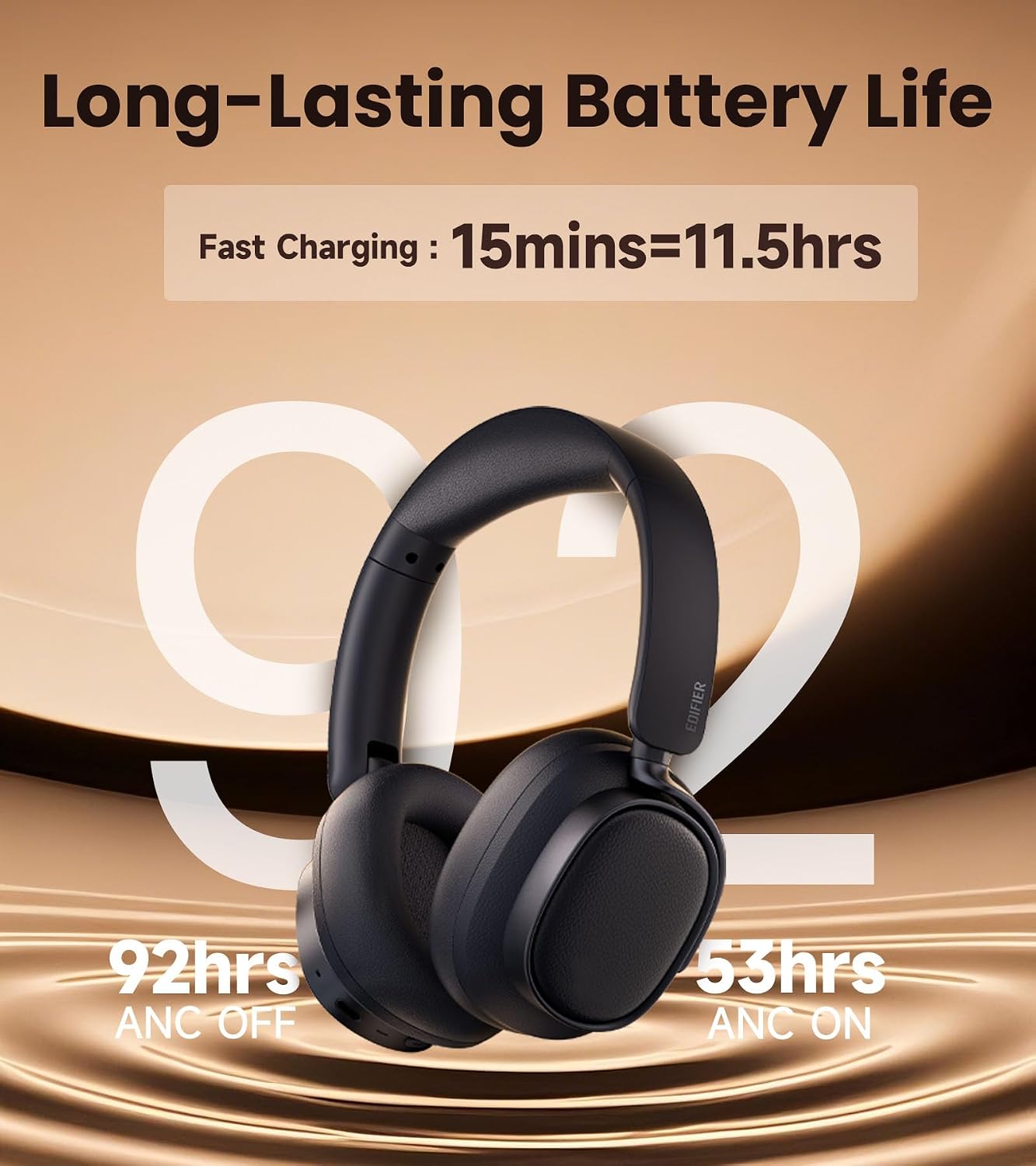 AUDÍFONOS OVER-EAR EDIFIER ES850NB CON CANCELACIÓN ACTIVA DE RUIDO NEGRO - 5