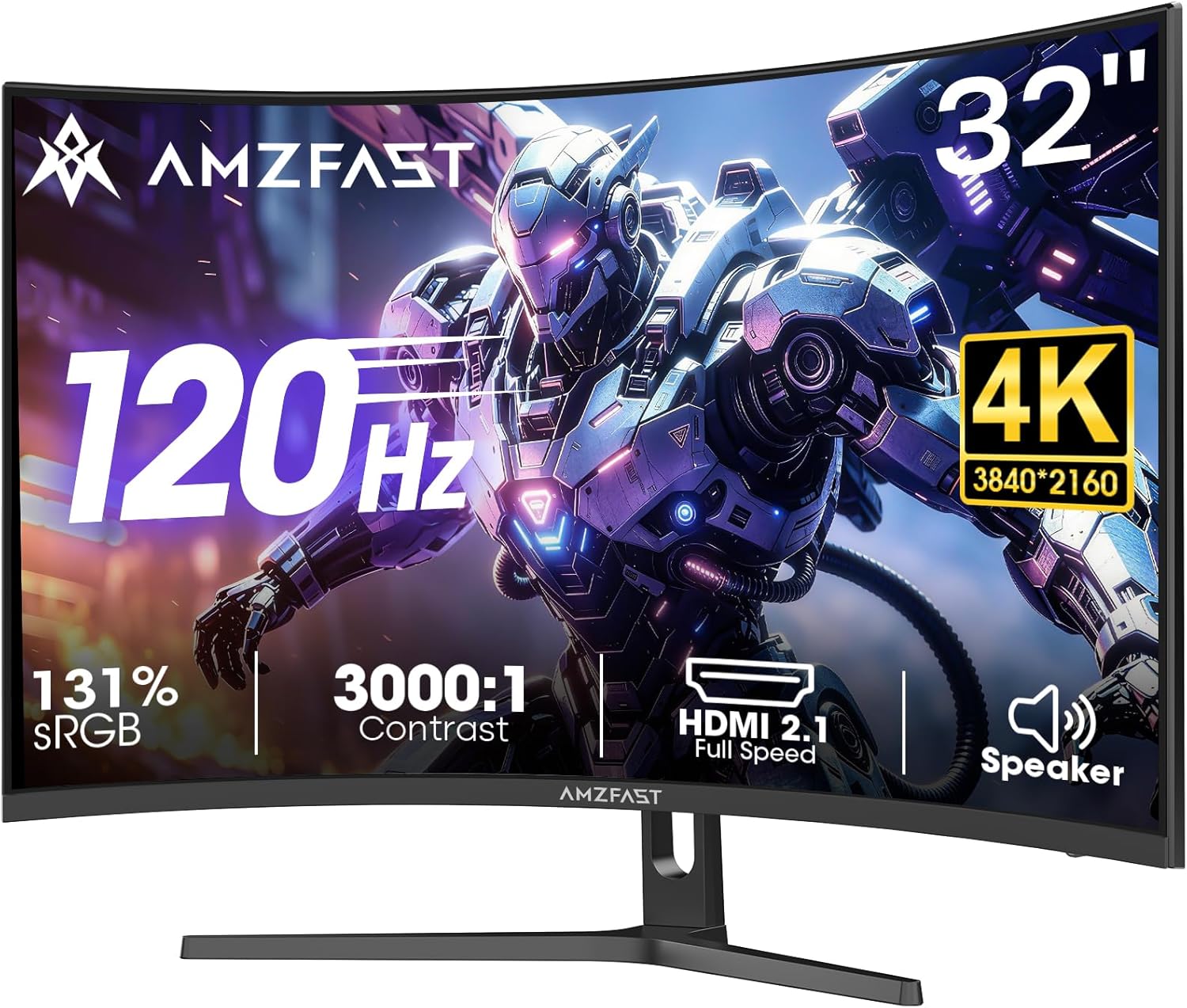 MONITOR CURVO AMZFAST 32' 4K 120HZ UHD - 1