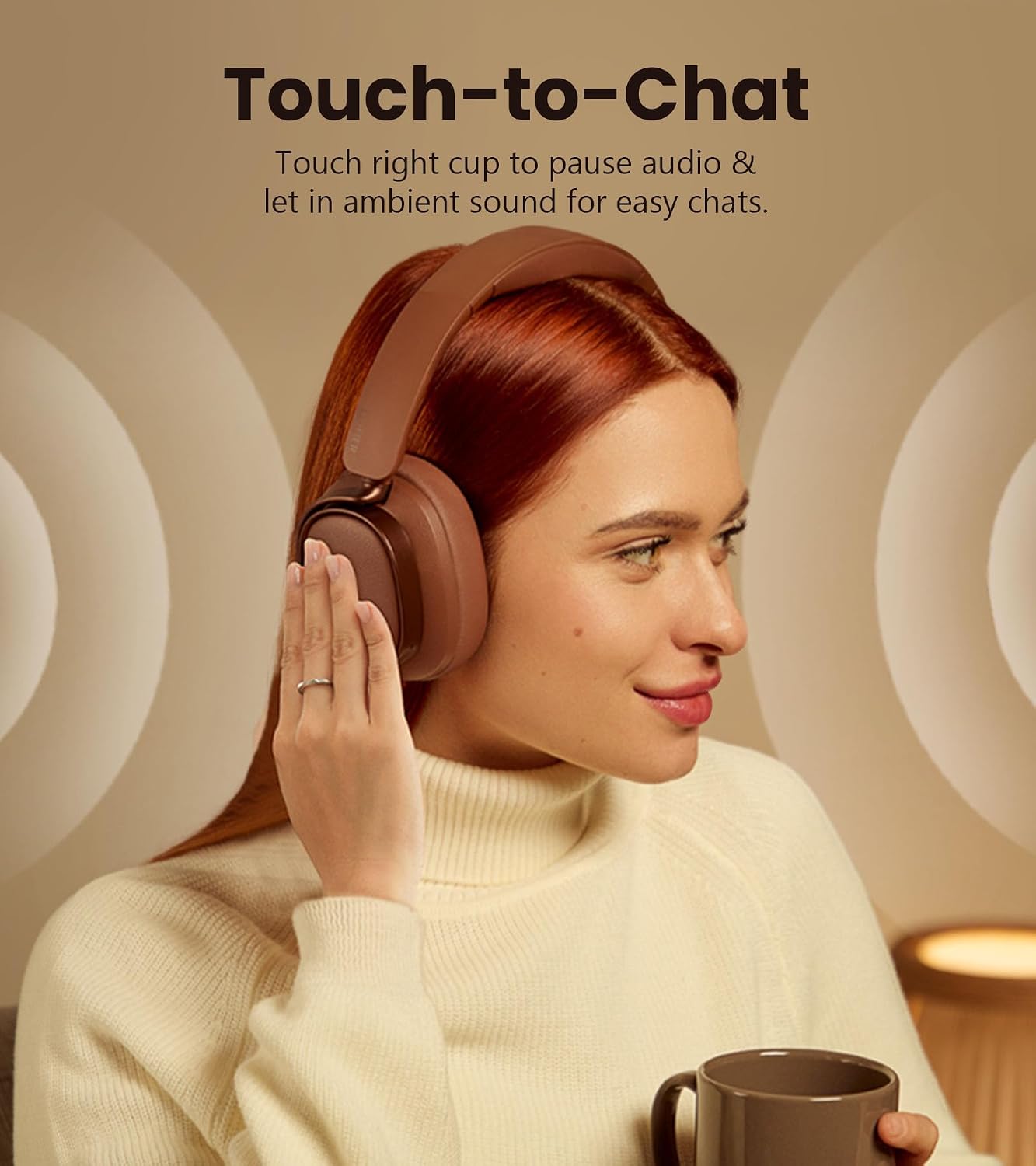 AUDÍFONOS OVER-EAR EDIFIER ES850NB IVORY CON CANCELACIÓN ACTIVA DE RUIDO - 4