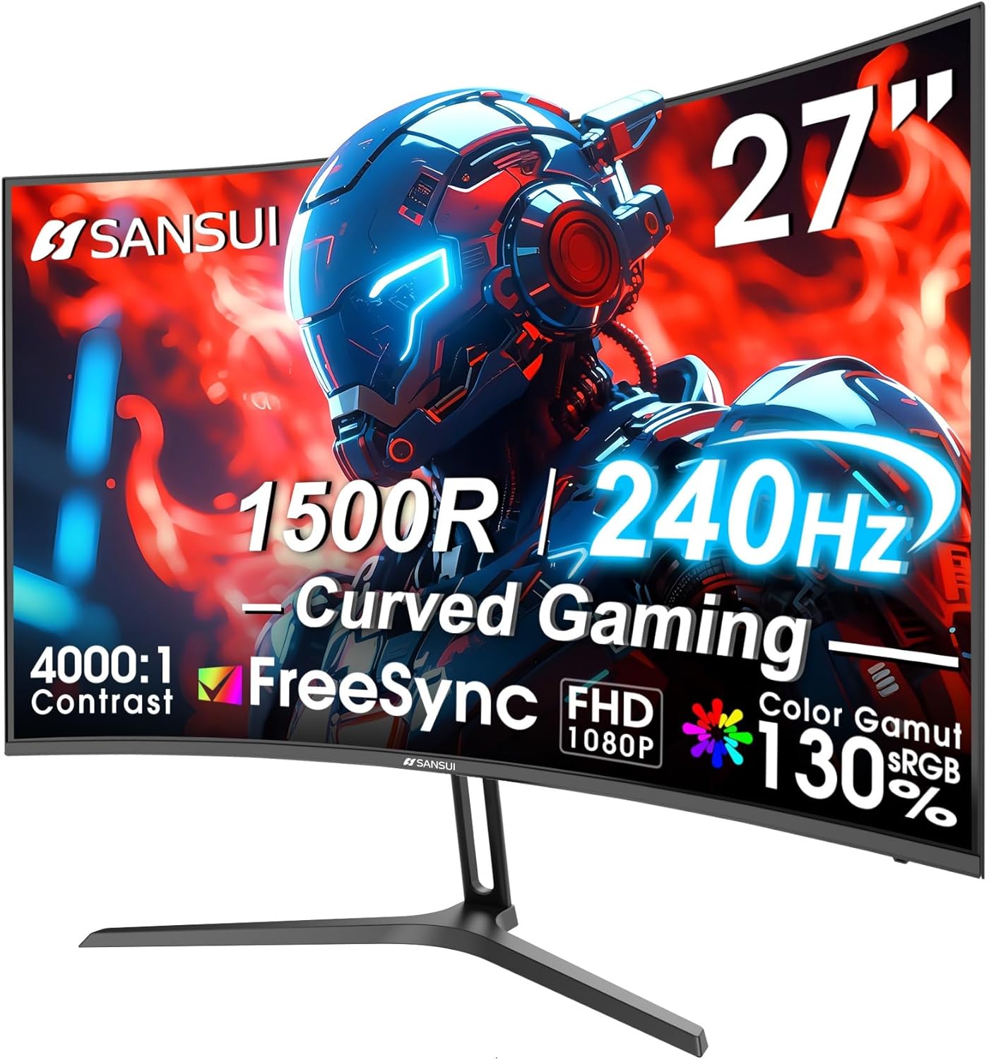 MONITOR CURVO SANSUI 27 PULGADAS 240HZ FHD 1080P 1500R - 1