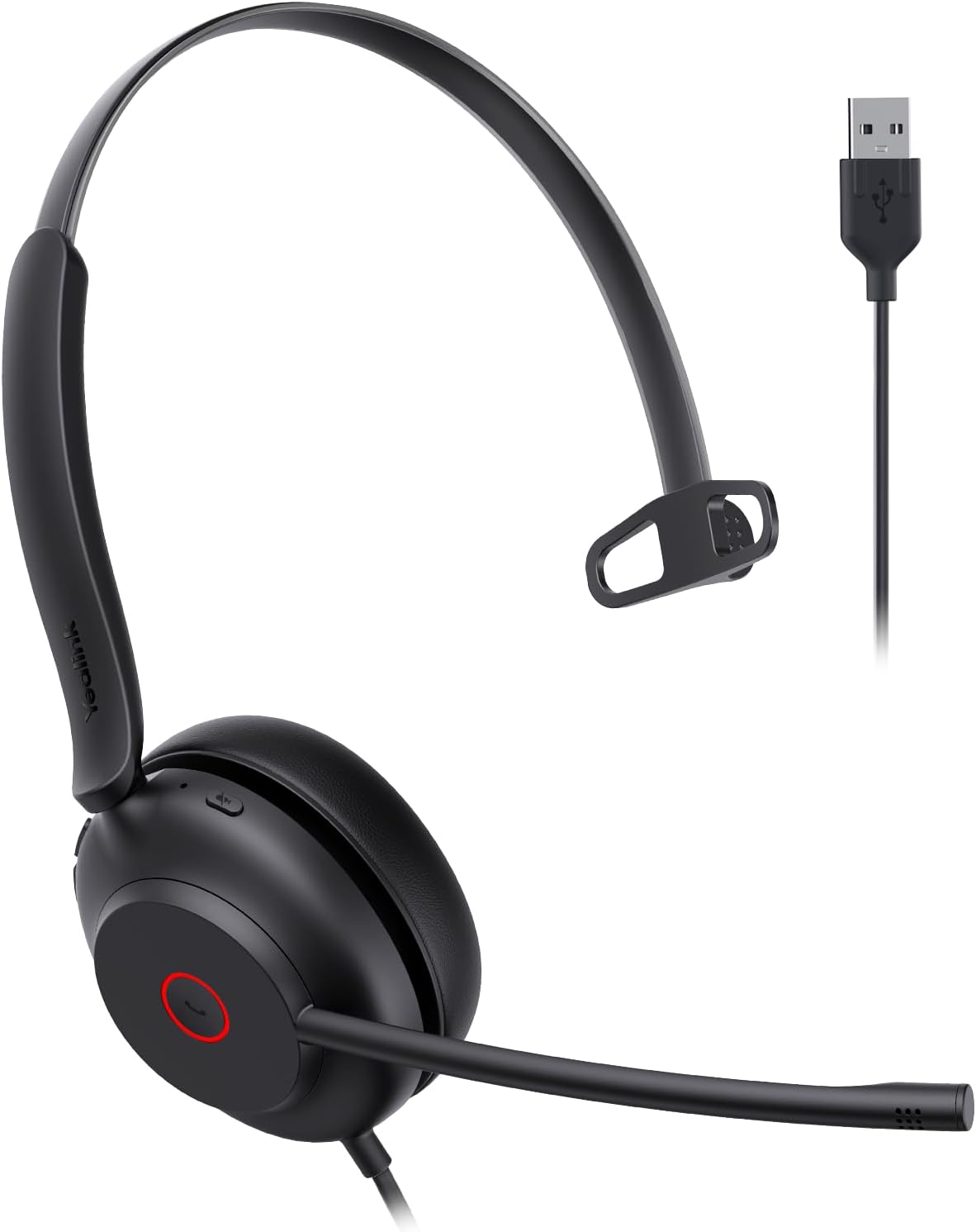 HEADSET CON CABLE YEALINK UH35 USB-A CON MICRÓFONO AI NOISE CANCELING Y AUDIO HD ON-EAR - 1