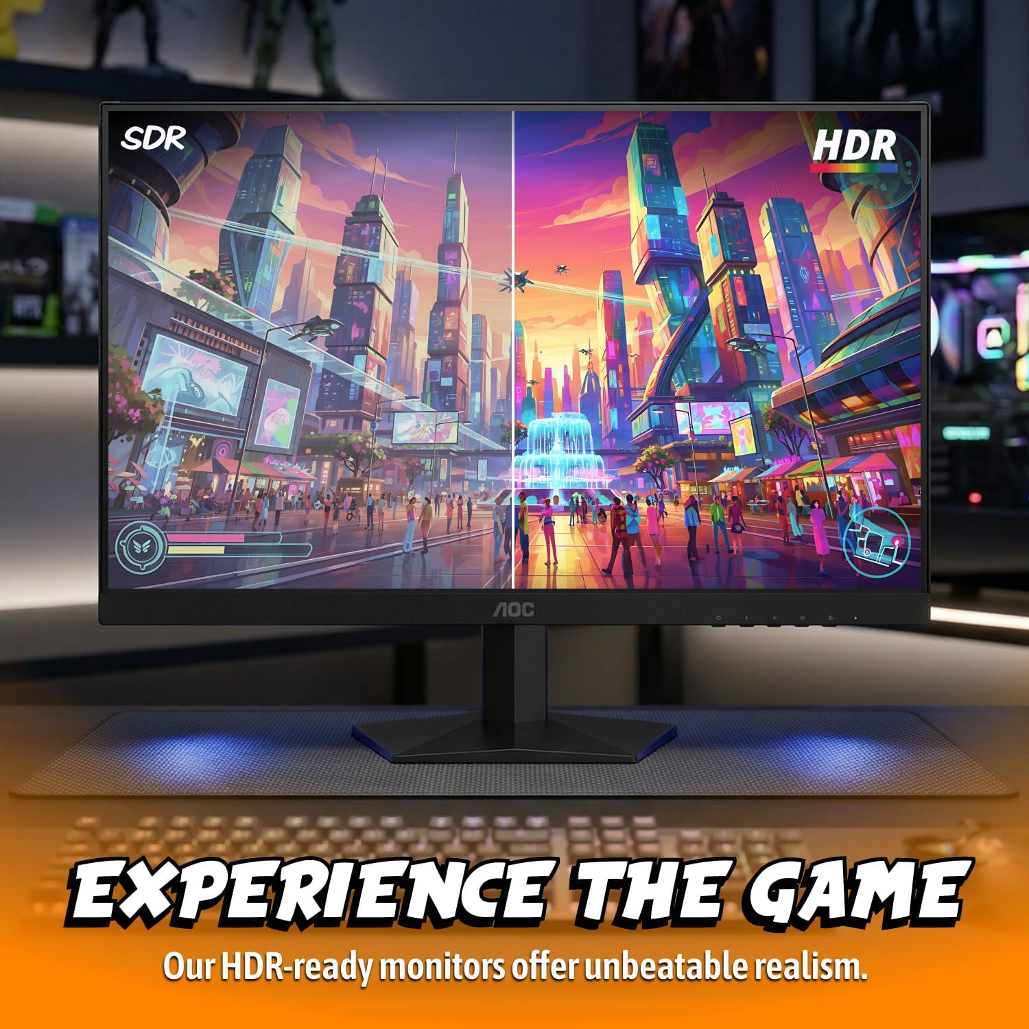 MONITOR GAMING AOC 27' QHD 260HZ OVERCLOCKED IPS NVIDIA G-SYNC Q27G41ZE - 2