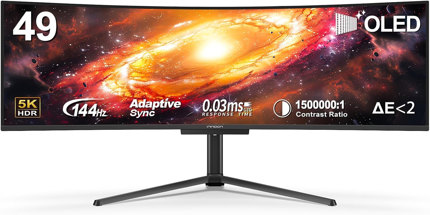 MONITOR CURVO INNOCN 49Q1R 49' QD-OLED 5120 X 1440P 144HZ ULTRAWIDE - 1