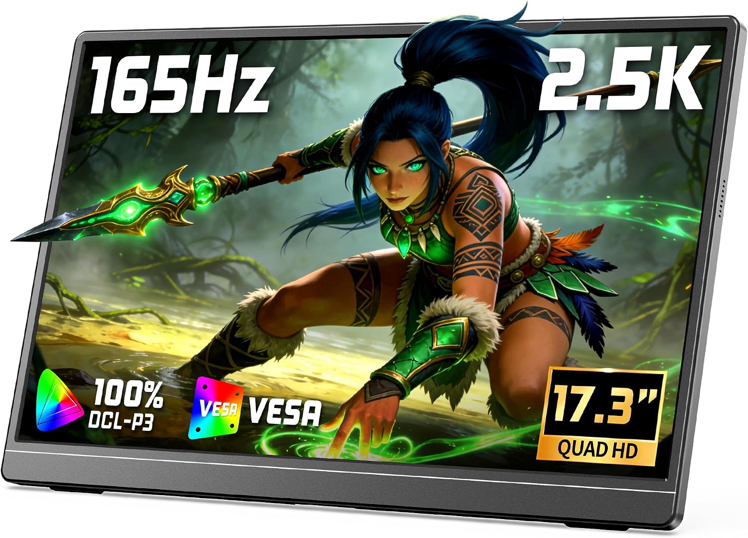 MONITOR VILVA GAMING 17.3' QHD 165HZ USB-C HDMI - 1