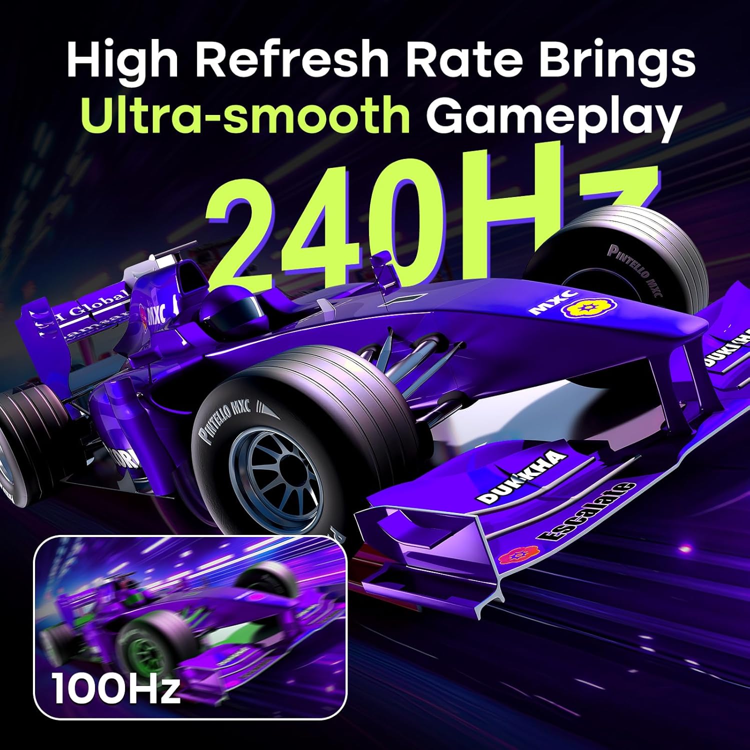 MONITOR GAMING AMZFAST 27 PULGADAS 240HZ 1MS FHD 1080P ADAPTIVE SYNC HDR400 - 2
