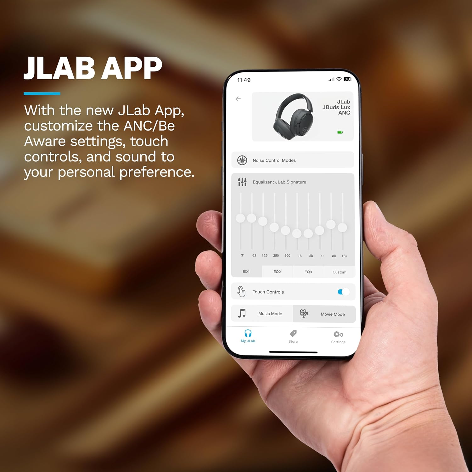 AUDÍFONOS OVER-EAR JLAB JBUDS LUX ANC JELLE DORADO - 5