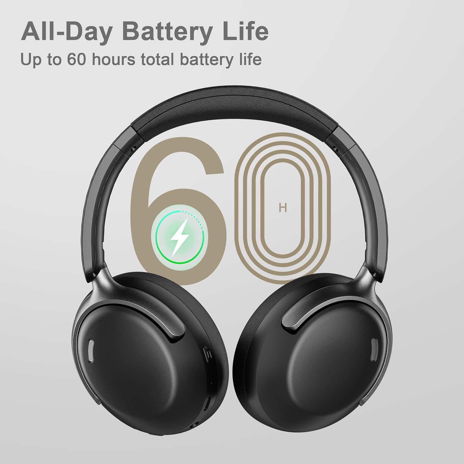AUDÍFONOS LORELEI QC30 HYBRID ACTIVE NOISE CANCELLING BLUETOOTH 5.4 NEGRO ESPACIAL - 5