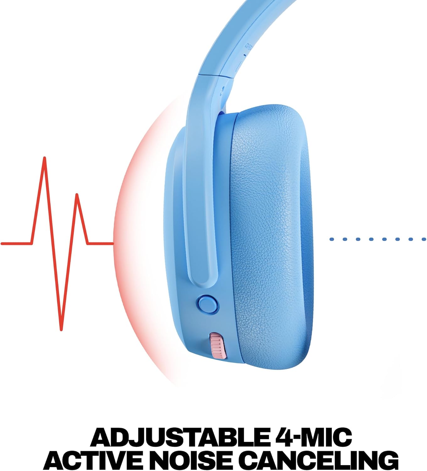 AUDÍFONOS SKULLCANDY CRUSHER ANC 2 INALÁMBRICOS CON CANCELACIÓN DE RUIDO PREPPY BLUE - 4