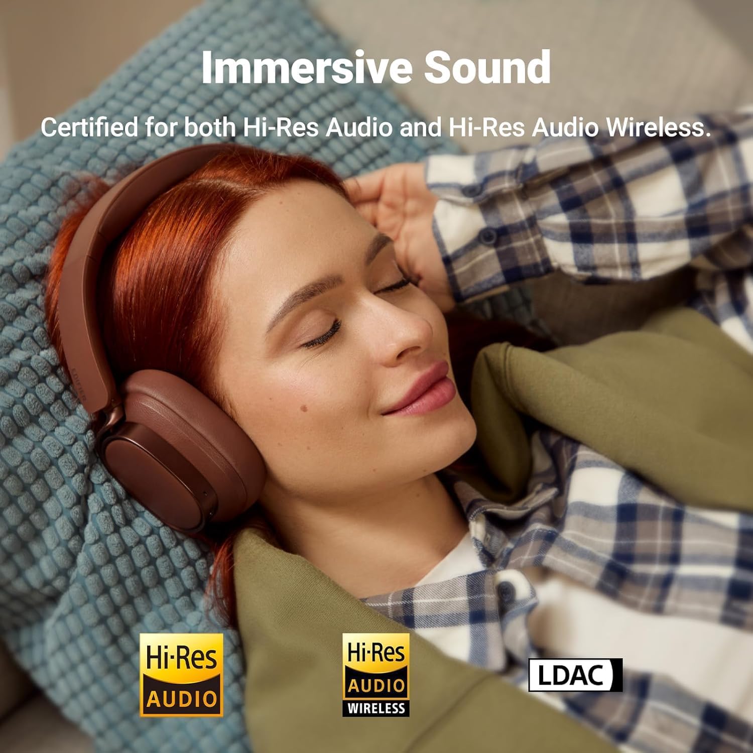 AUDÍFONOS OVER-EAR EDIFIER ES850NB CON CANCELACIÓN ACTIVA DE RUIDO MARRÓN - 2