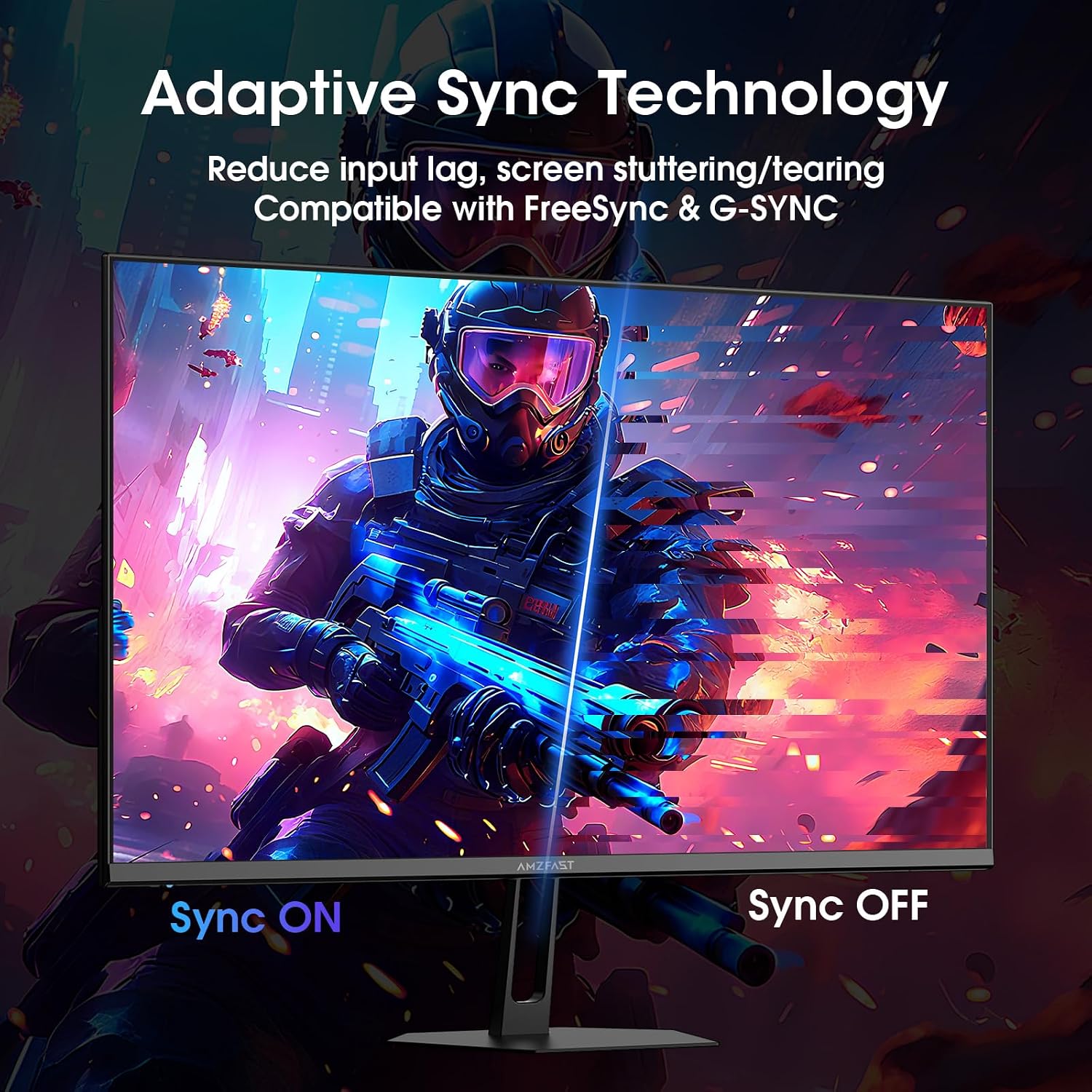 MONITOR GAMER AMZFAST 24 PULGADAS FHD 200HZ 1MS ADAPTIVE SYNC AMZG24X1 - 4