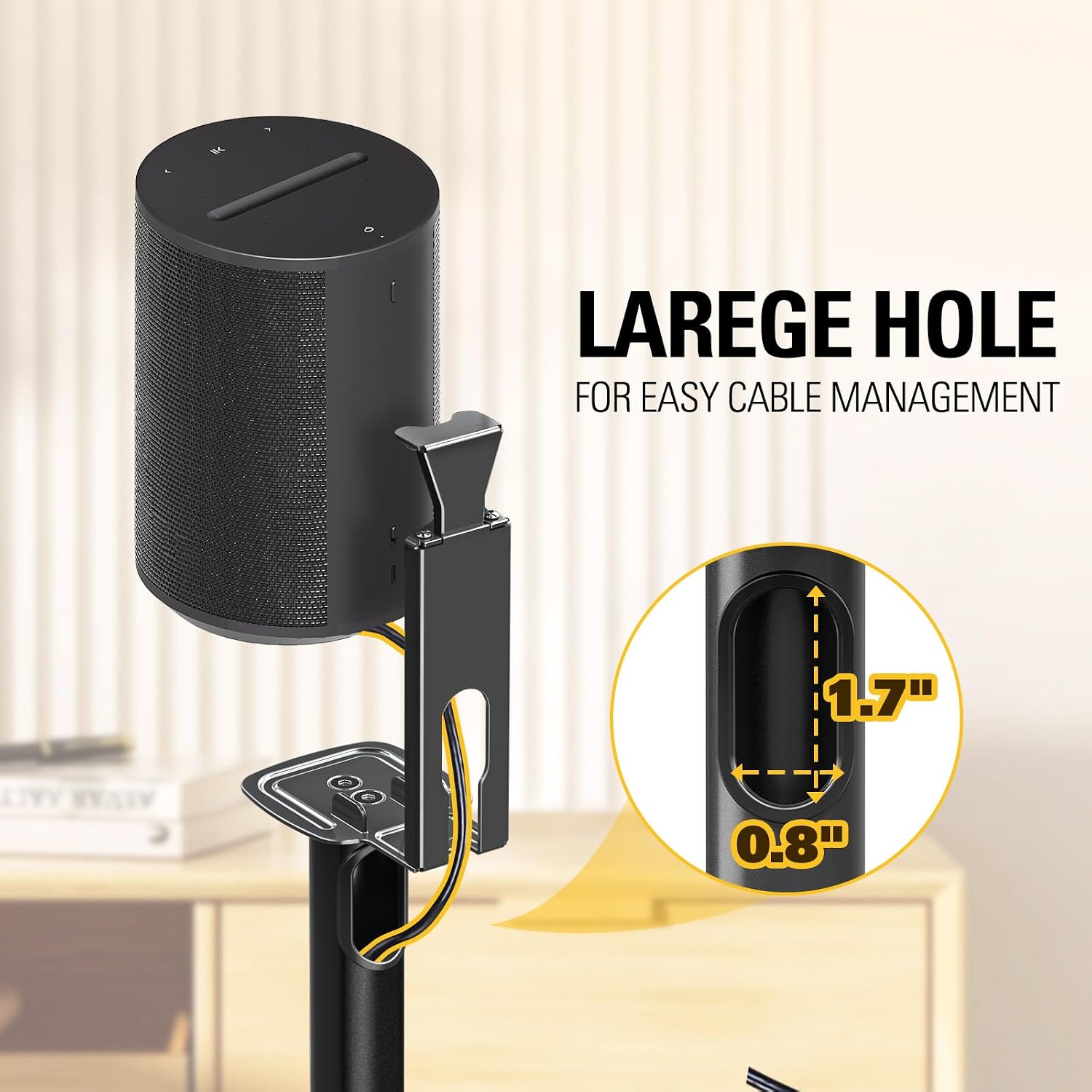 SOPORTE PARA PARLANTES MOUNTING DREAM MD5412 PARA SONOS ERA 100 Y PLAY:1 AJUSTABLE HASTA 107 CM - 2