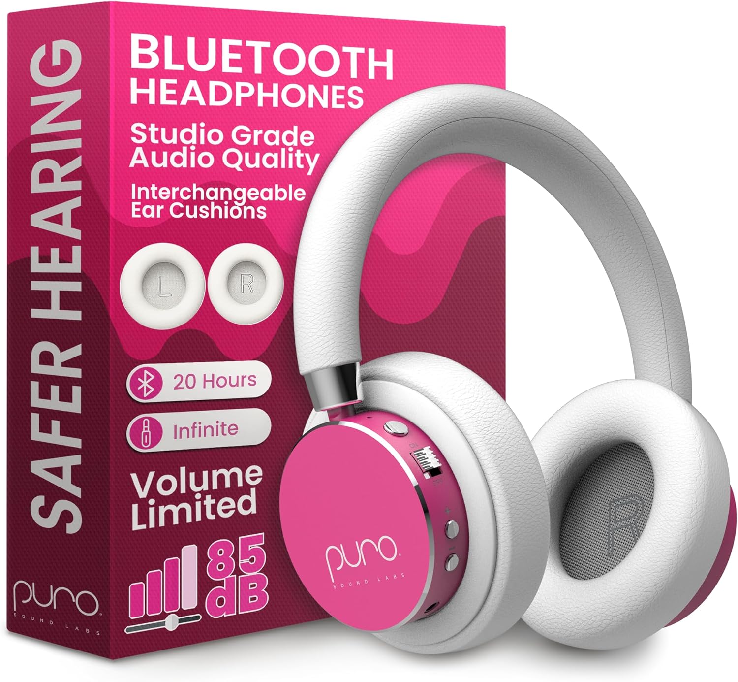 AUDÍFONOS PARA NIÑOS PURO SOUND LABS BT2200 PLUS ROSA - 1