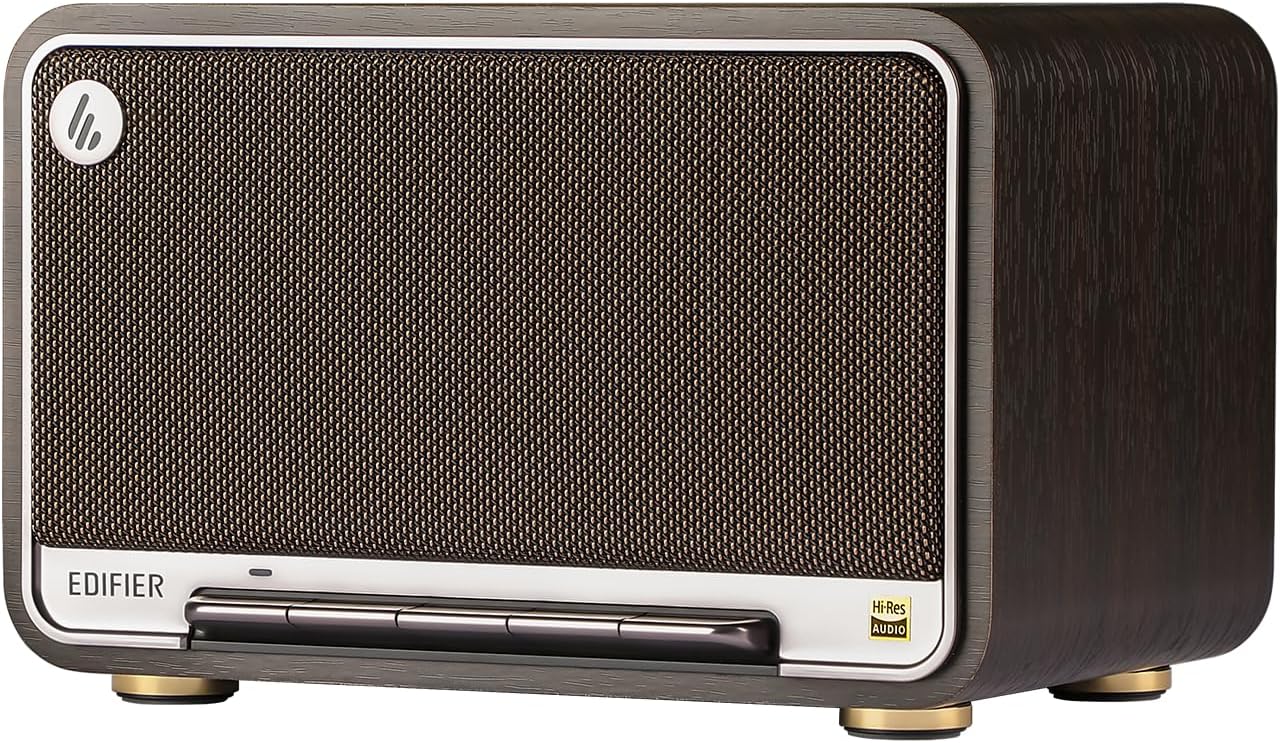 PARLANTE PORTÁTIL EDIFIER D32 RETRO WOODEN AIRPLAY2 NOGAL - 1