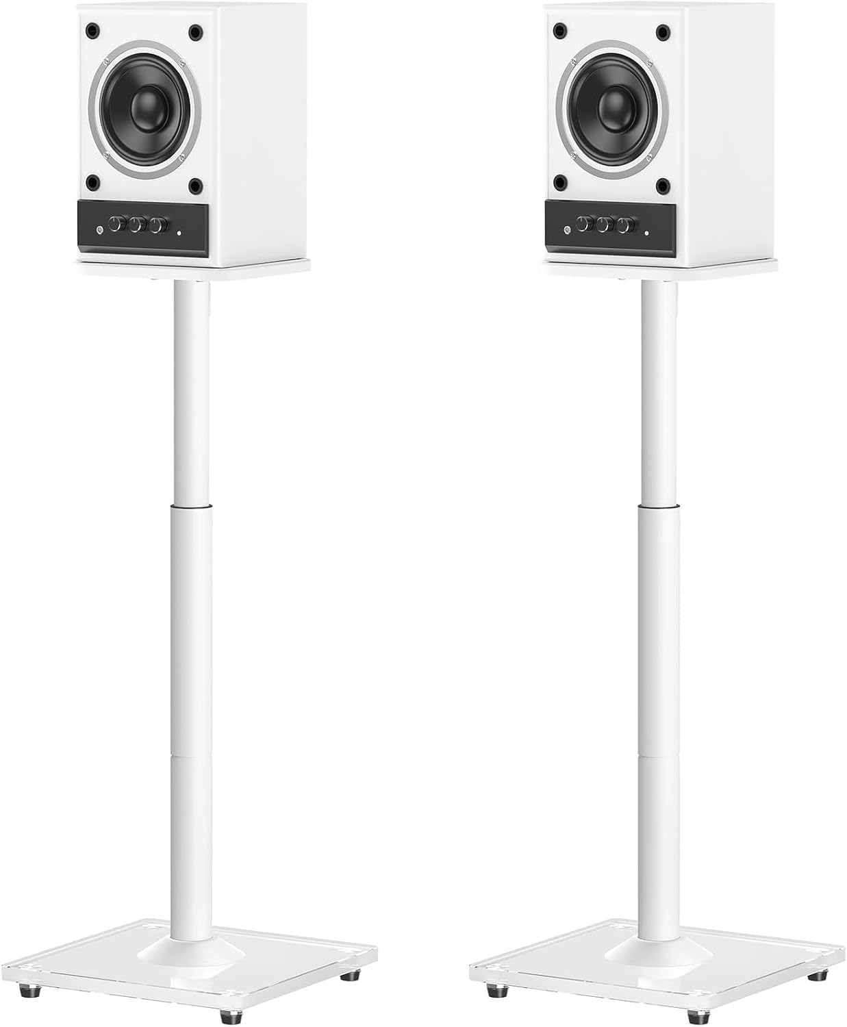 SOPORTES PARA PARLANTES ELIVED AJUSTABLES 28-37.4 PULGADAS BASE DE VIDRIO - 1