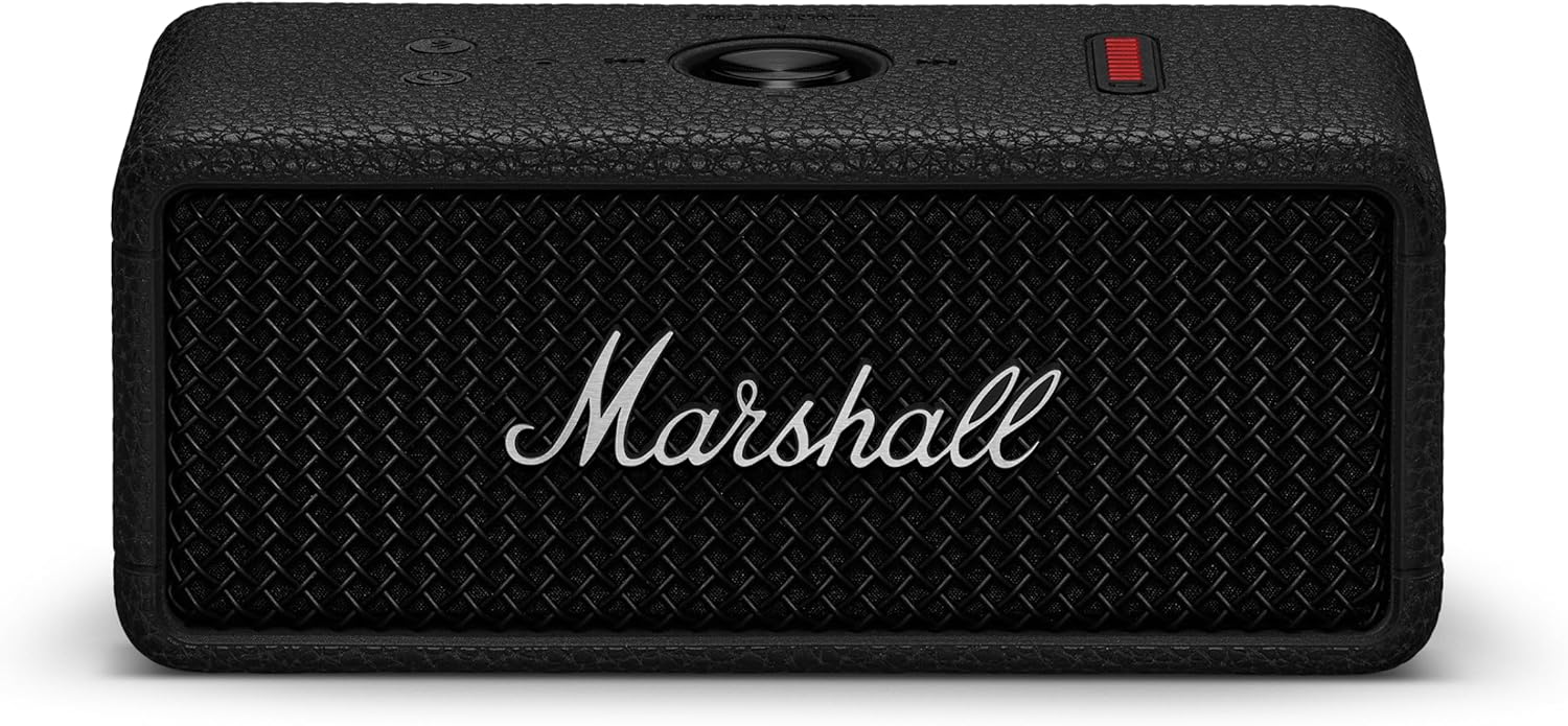 PARLANTE PORTÁTIL MARSHALL EMBERTON III BLUETOOTH IMPERMEABLE NEGRO/PLATA - 1