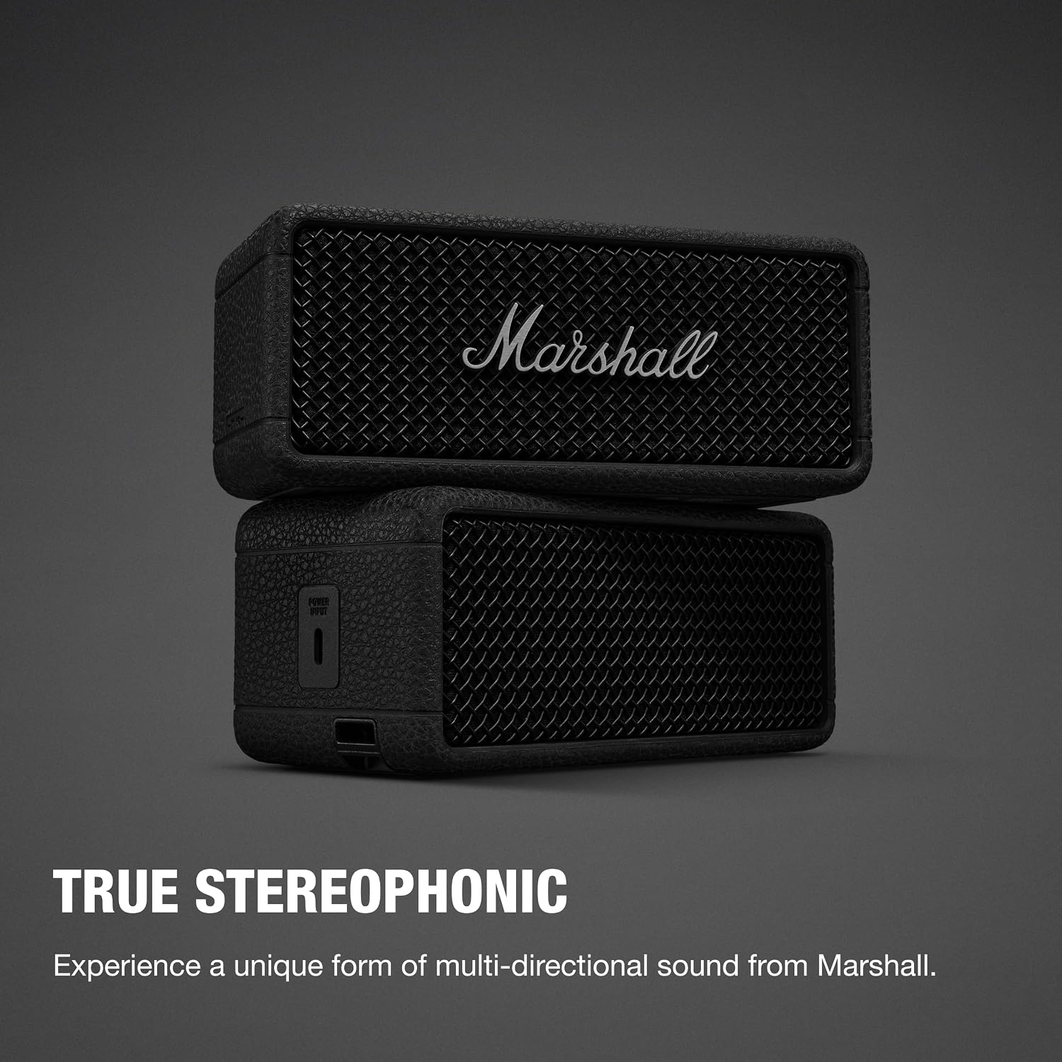 PARLANTE PORTÁTIL MARSHALL EMBERTON III BLUETOOTH IMPERMEABLE NEGRO/PLATA - 3