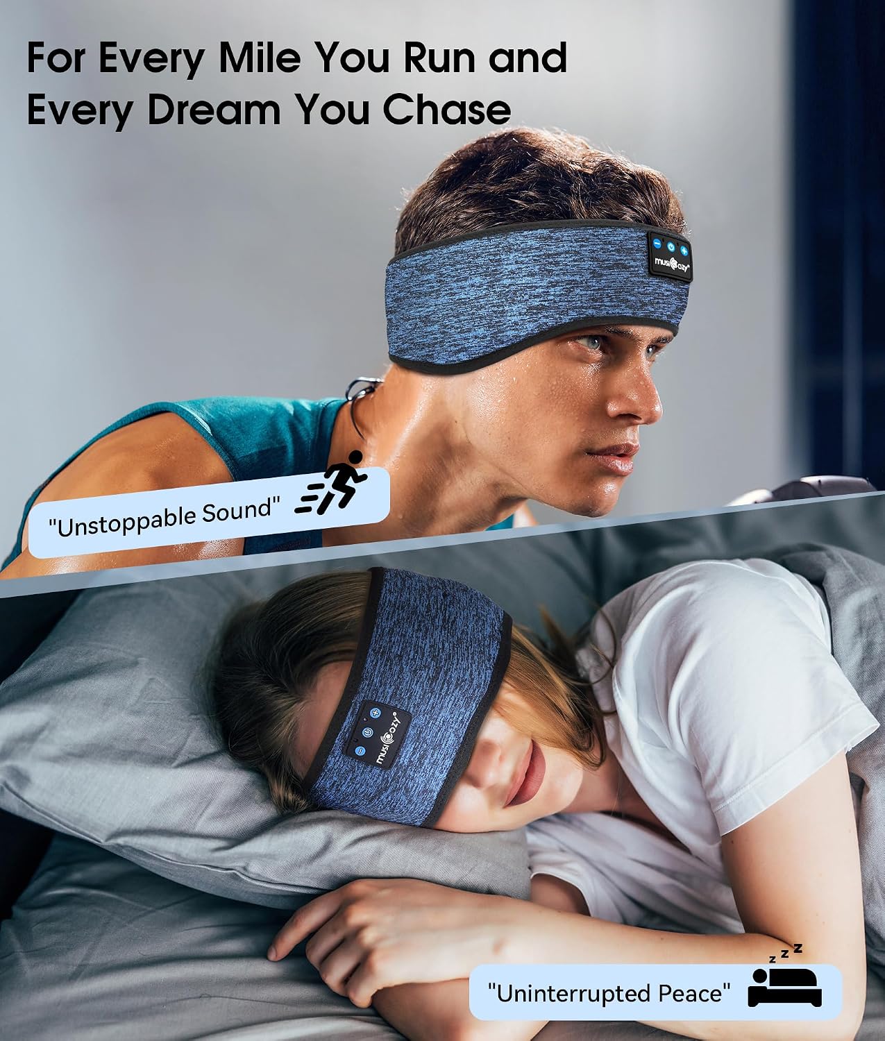 AUDÍFONOS BLUETOOTH MUSICOZY SLEEP HEADPHONES BANDA DEPORTIVA INALÁMBRICA - 2