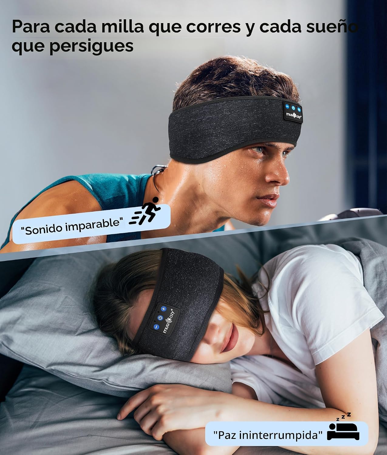 AUDÍFONOS BLUETOOTH MUSICOZY SLEEP HEADPHONES BANDA DEPORTIVA INALÁMBRICA - 2