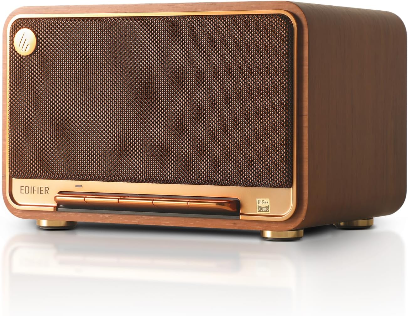 PARLANTE EDIFIER D32 RETRO MADERA BLUETOOTH AIRPLAY 2 MARRÓN - 1