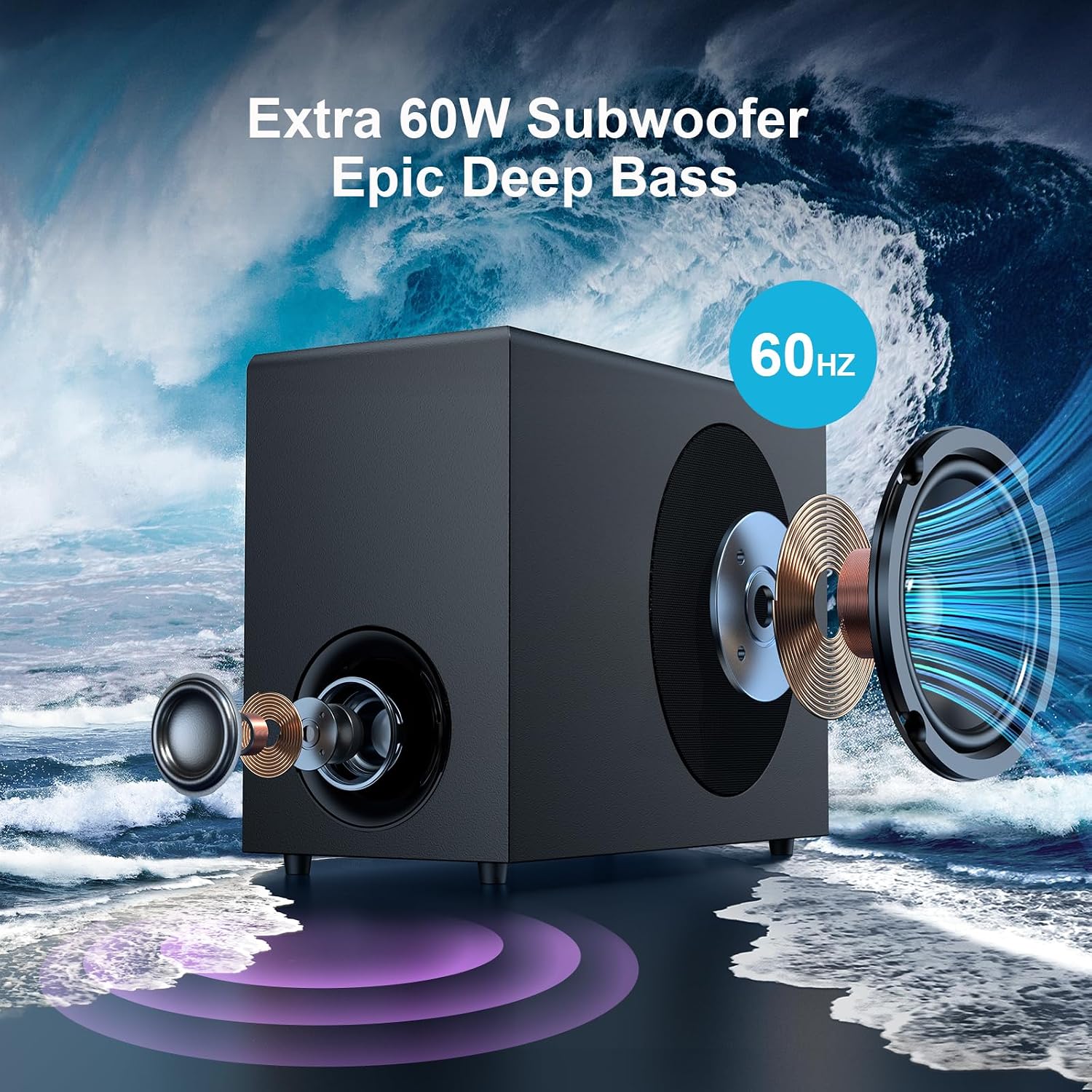 BARRA DE SONIDO ASSISTRUST 31' CON SUBWOOFER 110W BLUETOOTH ARC OPT AUX - 3