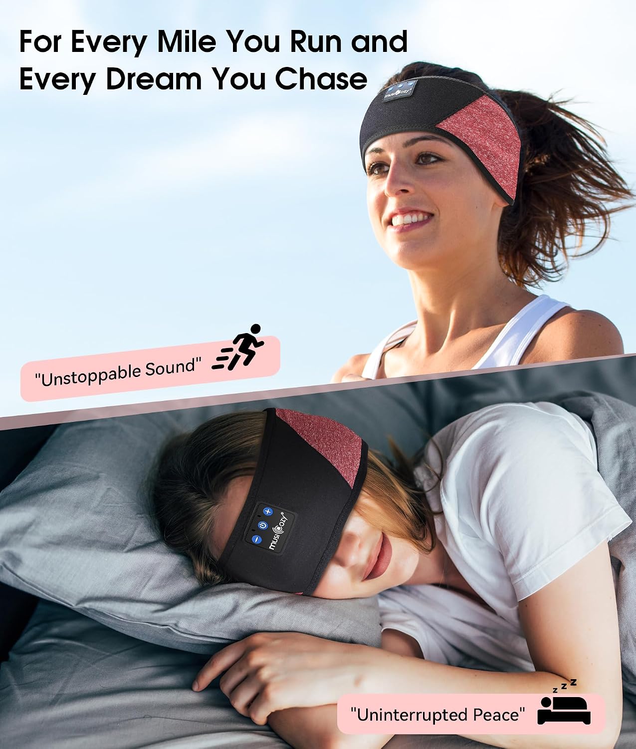 AUDÍFONOS BLUETOOTH MUSICOZY SLEEP HEADPHONES BANDA DEPORTIVA INALÁMBRICA - 2