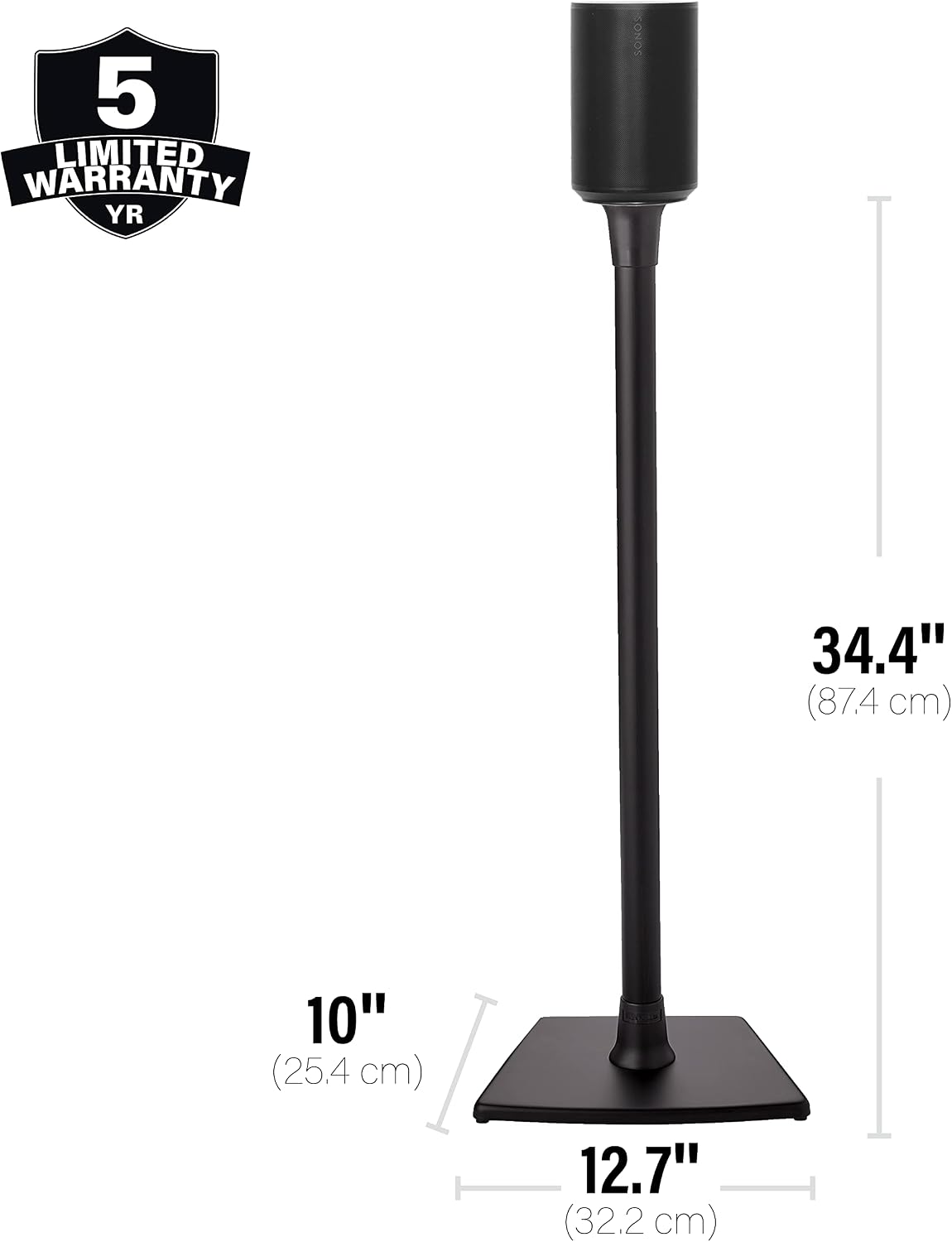 SOPORTE PARA PARLANTES SANUS WIRELESS PARA SONOS ERA 100 PAR NEGRO - 5