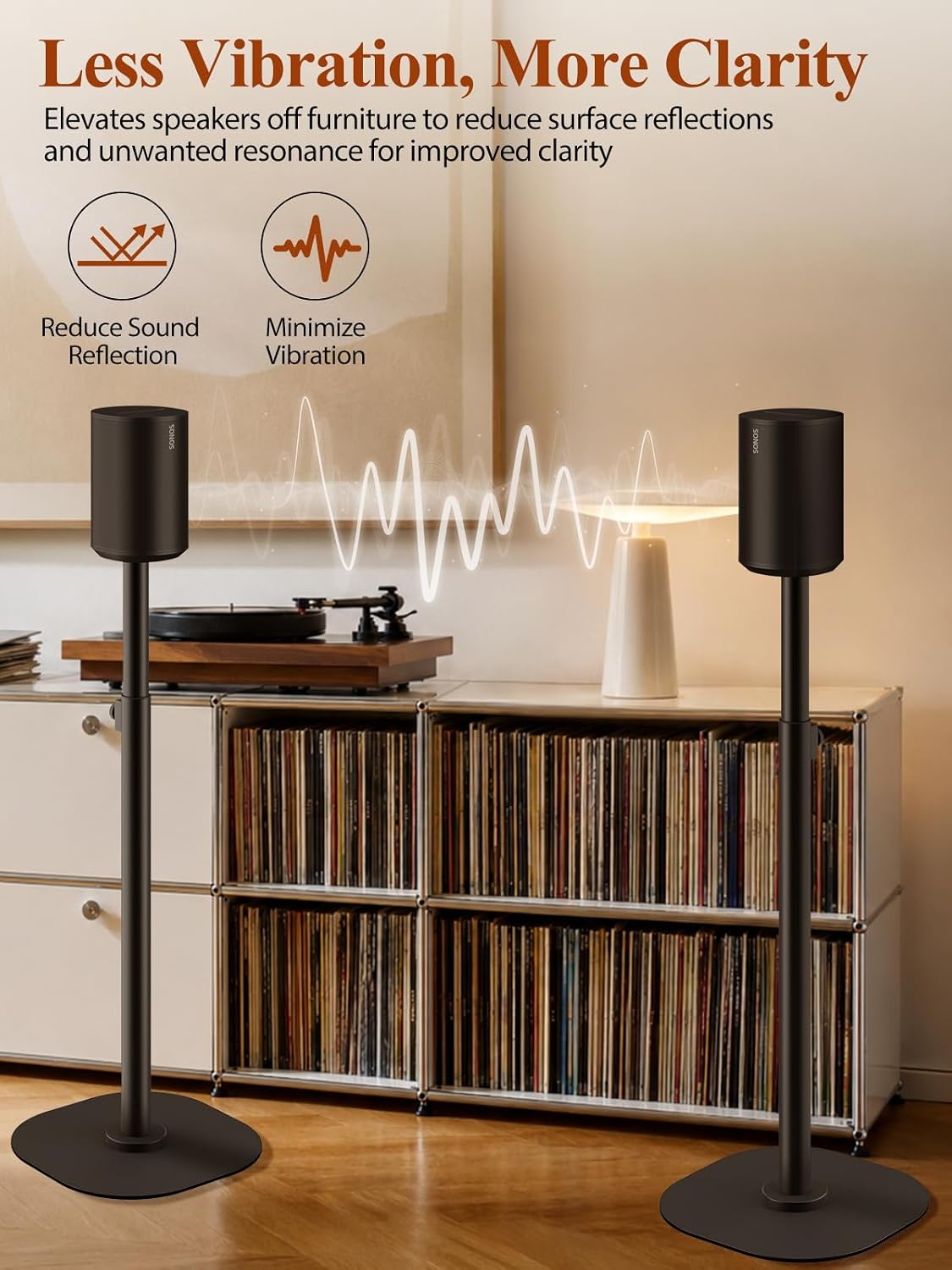 SOPORTES PARA PARLANTES HATURI AJUSTABLES PARA SONOS ERA 100, 100 SL Y ERA 300, PAR - 3