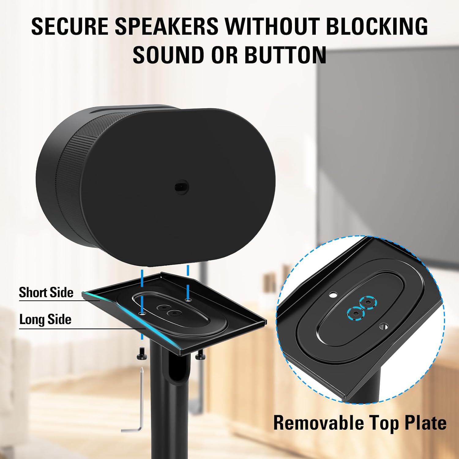 SOPORTE PARA PARLANTES MOUNTING DREAM SONOS ERA 300 AJUSTABLE HASTA 107.7 CM PAR - 4