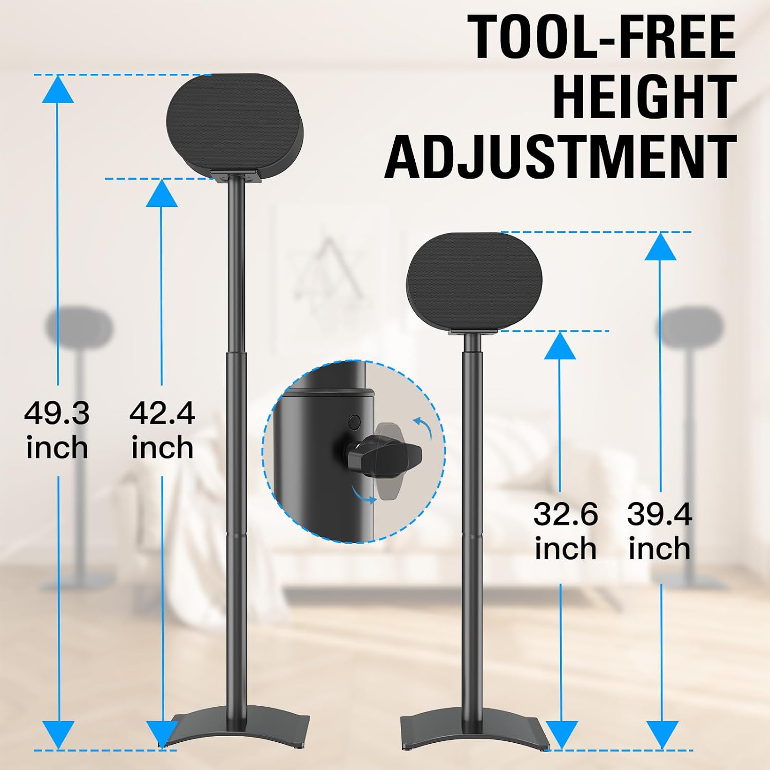 SOPORTE PARA PARLANTES MOUNTING DREAM SONOS ERA 300 AJUSTABLE HASTA 107.7 CM PAR - 5