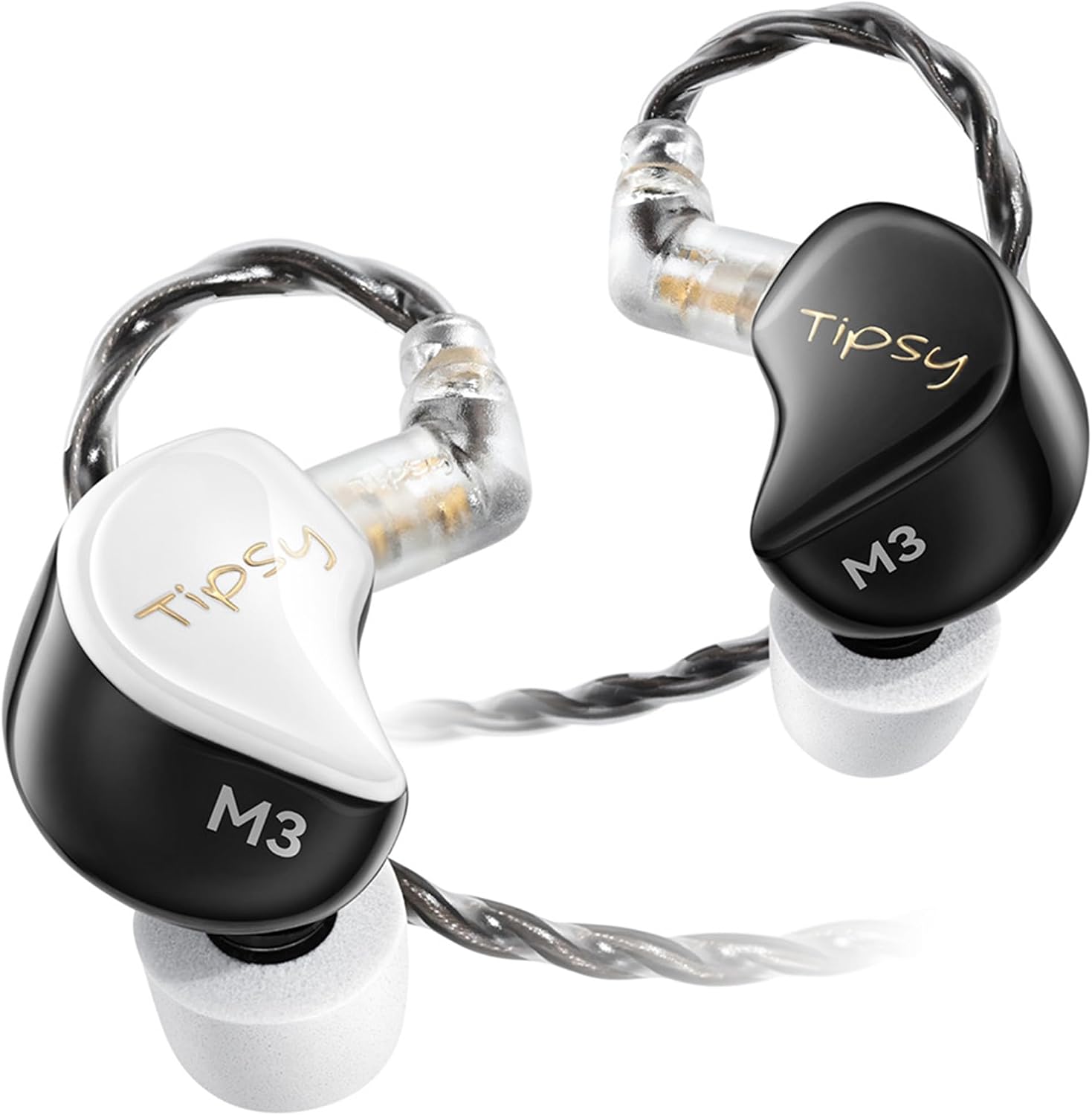 AUDÍFONOS IN-EAR TIPSYAUTHEN TIPSY M3 PROFESSIONAL 2BA+1DD NEGRO Y BLANCO - 1