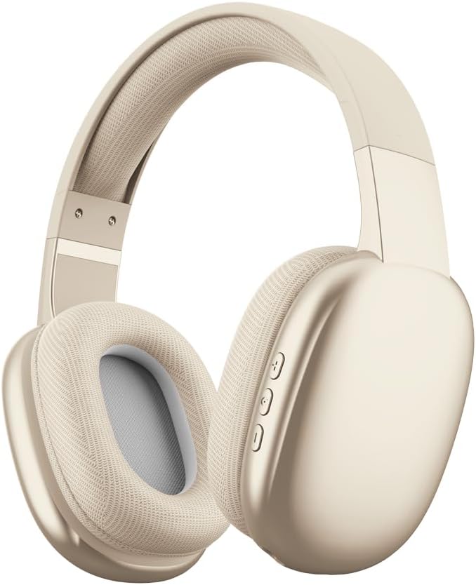 AUDÍFONOS GABBA GOODS OVER EAR BLUETOOTH BEIGE CON MICRÓFONO Y REDUCCIÓN DE RUIDO - 1