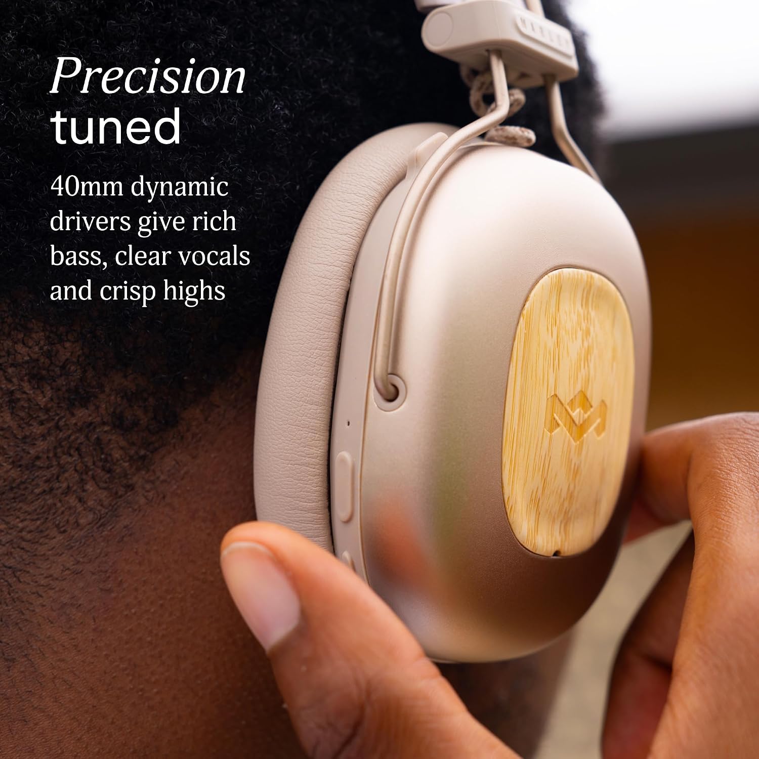 AUDÍFONOS HOUSE OF MARLEY POSITIVE VIBRATION REBEL WIRELESS ANC CREMA - 5