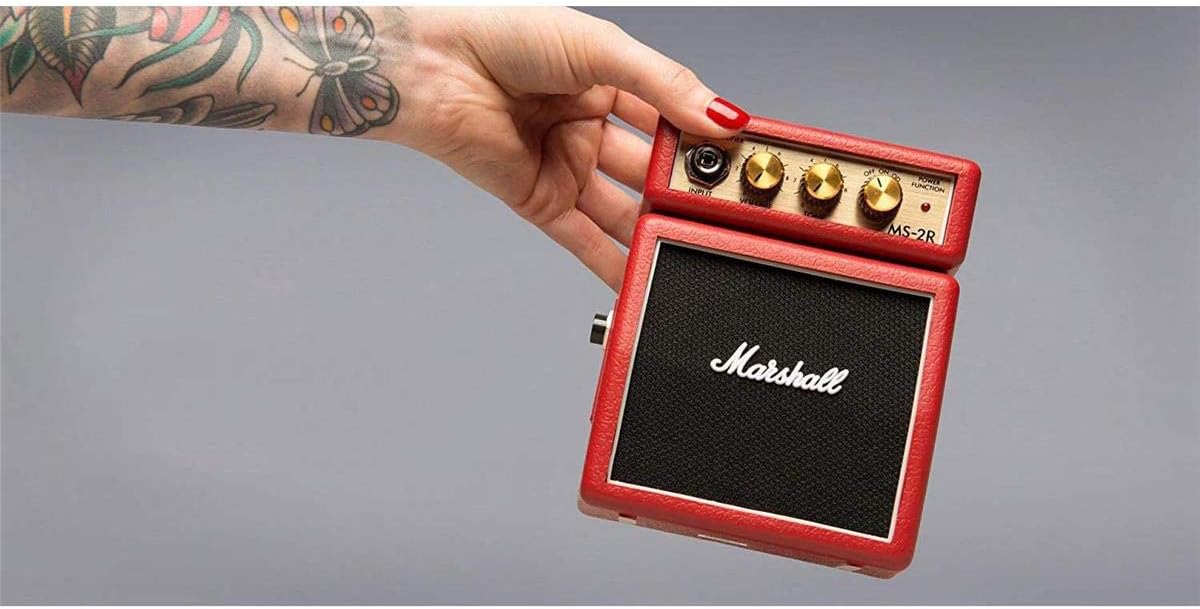 AMPLIFICADOR DE GUITARRA MARSHALL MS-2R MINI STACK SERIES ROJO - 4