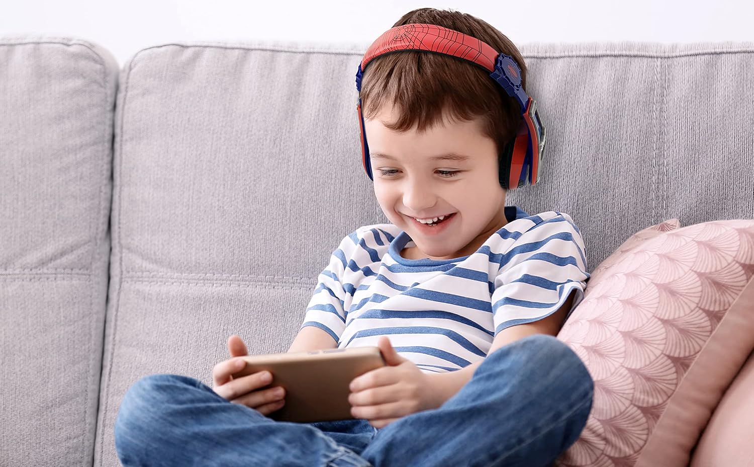 AUDÍFONOS INALÁMBRICOS EKIDS SPIDERMAN CON BLUETOOTH Y MICRÓFONO PARA NIÑOS - 4