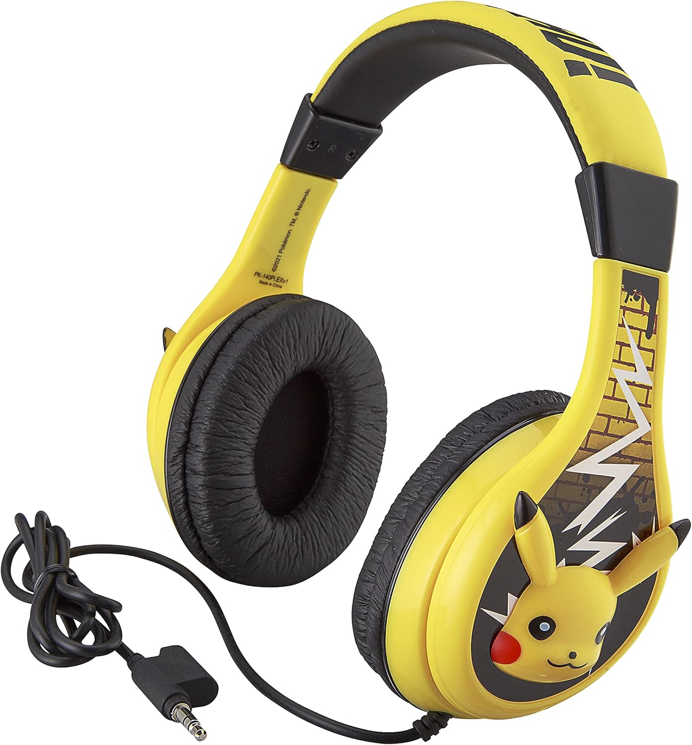 AUDÍFONOS ON-EAR EKIDS POKEMON PIKACHU AMARILLO CON CONTROL DE VOLUMEN Y CABLE 3.5 MM - 1
