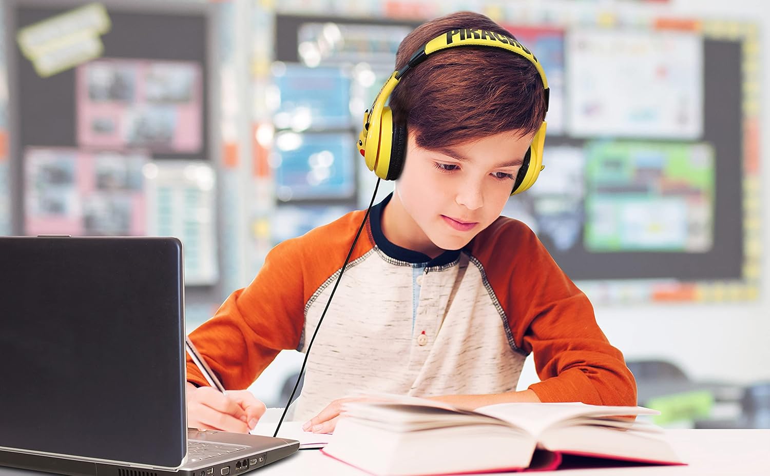 AUDÍFONOS ON-EAR EKIDS POKEMON PIKACHU AMARILLO CON CONTROL DE VOLUMEN Y CABLE 3.5 MM - 4