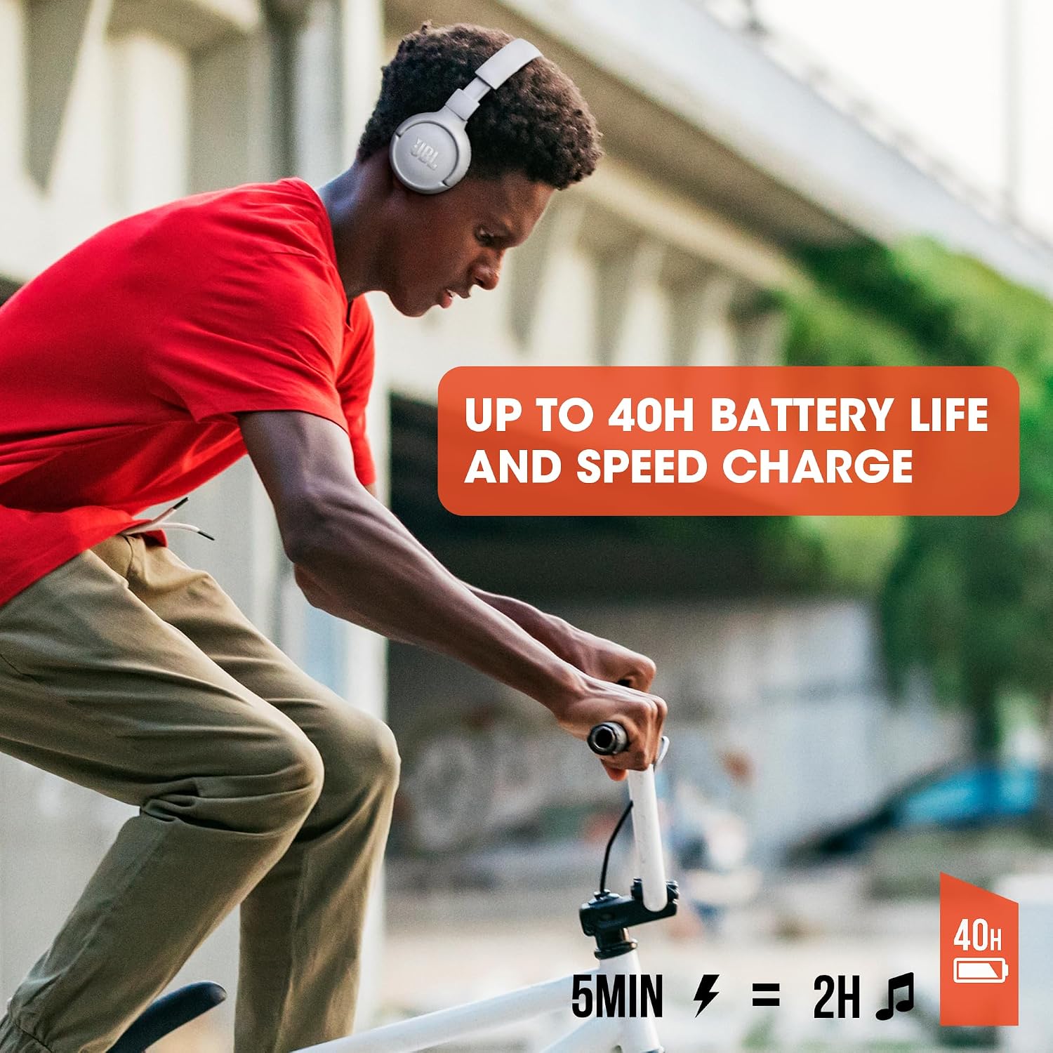 AUDÍFONOS JBL TUNE 510BT BLUETOOTH INALÁMBRICOS BLANCOS CON MICRÓFONO Y BATERÍA DE 40 HORAS - 5