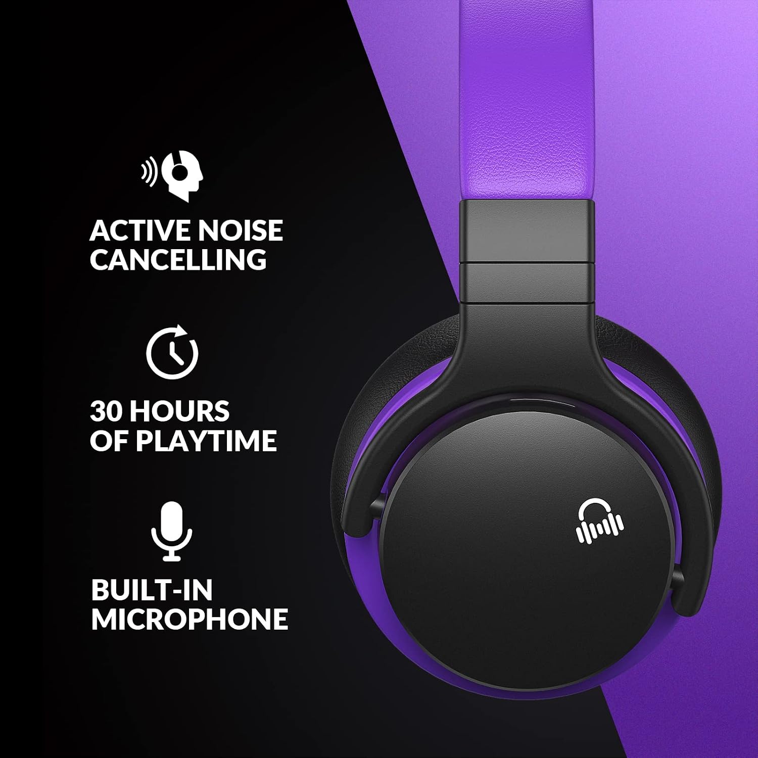 AUDÍFONOS OVER-EAR MOVSSOU E7 CON CANCELACIÓN ACTIVA DE RUIDO - 2