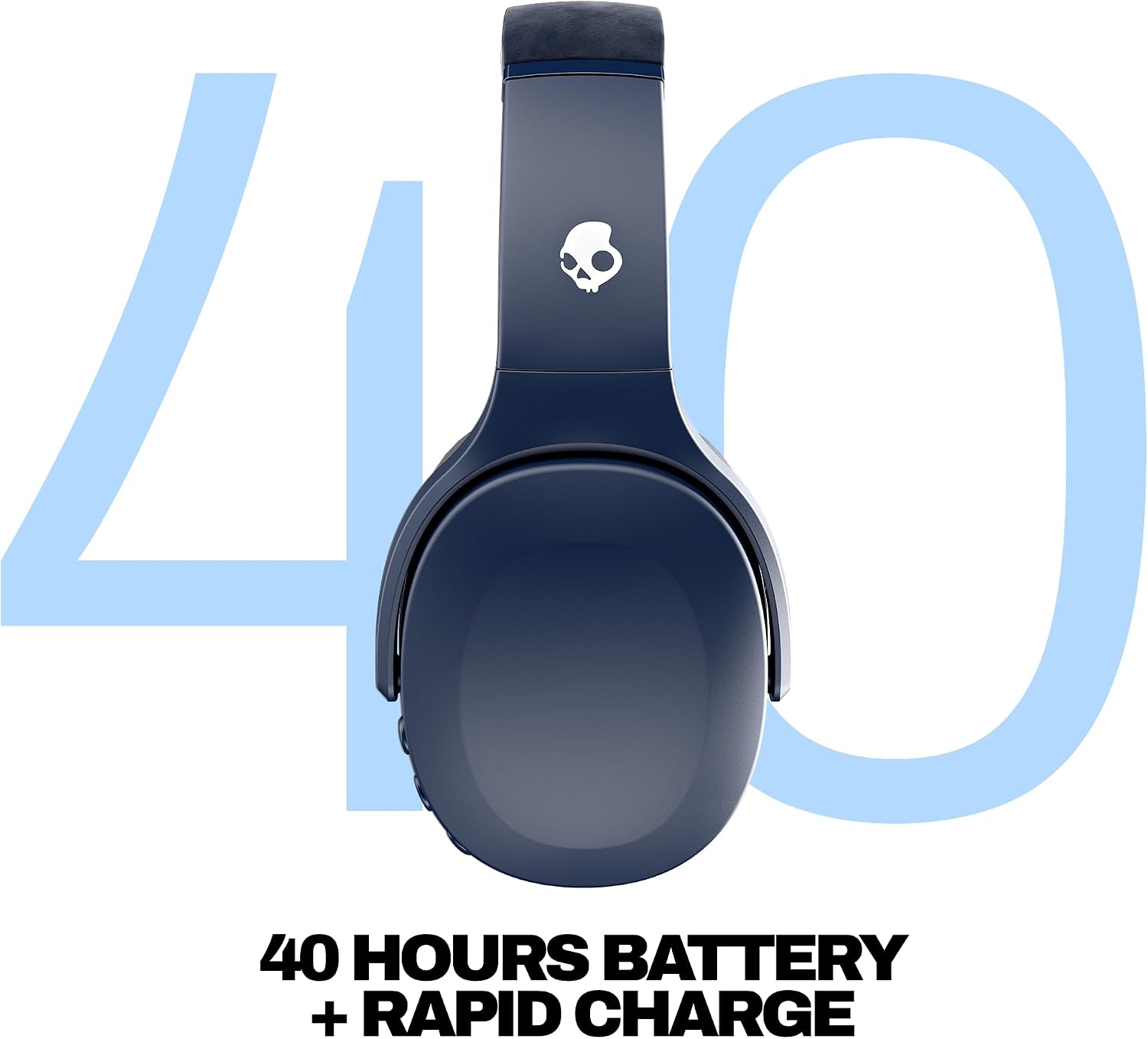 AUDÍFONOS SKULLCANDY CRUSHER EVO WIRELESS BLUETOOTH AZUL GRIS - 3