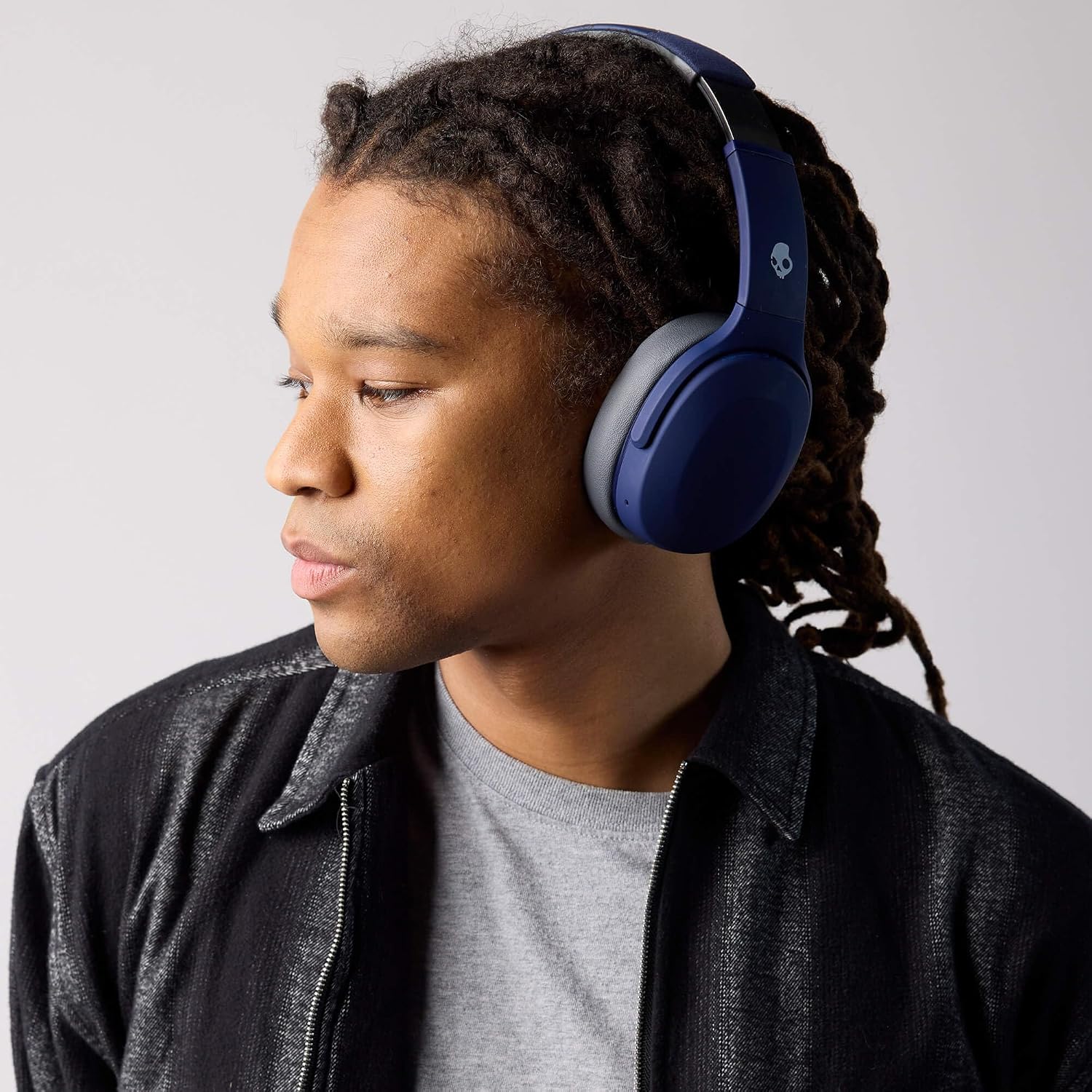 AUDÍFONOS SKULLCANDY CRUSHER EVO WIRELESS BLUETOOTH AZUL GRIS - 4