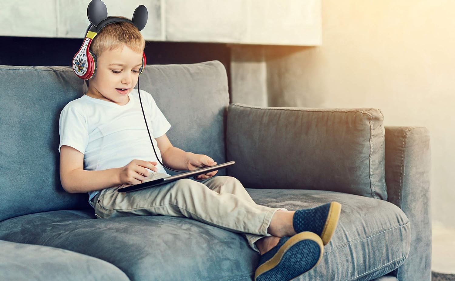 AUDÍFONOS EKIDS MICKEY MOUSE CON CABLE Y CONECTOR 3.5 MM PARA NIÑOS - 5