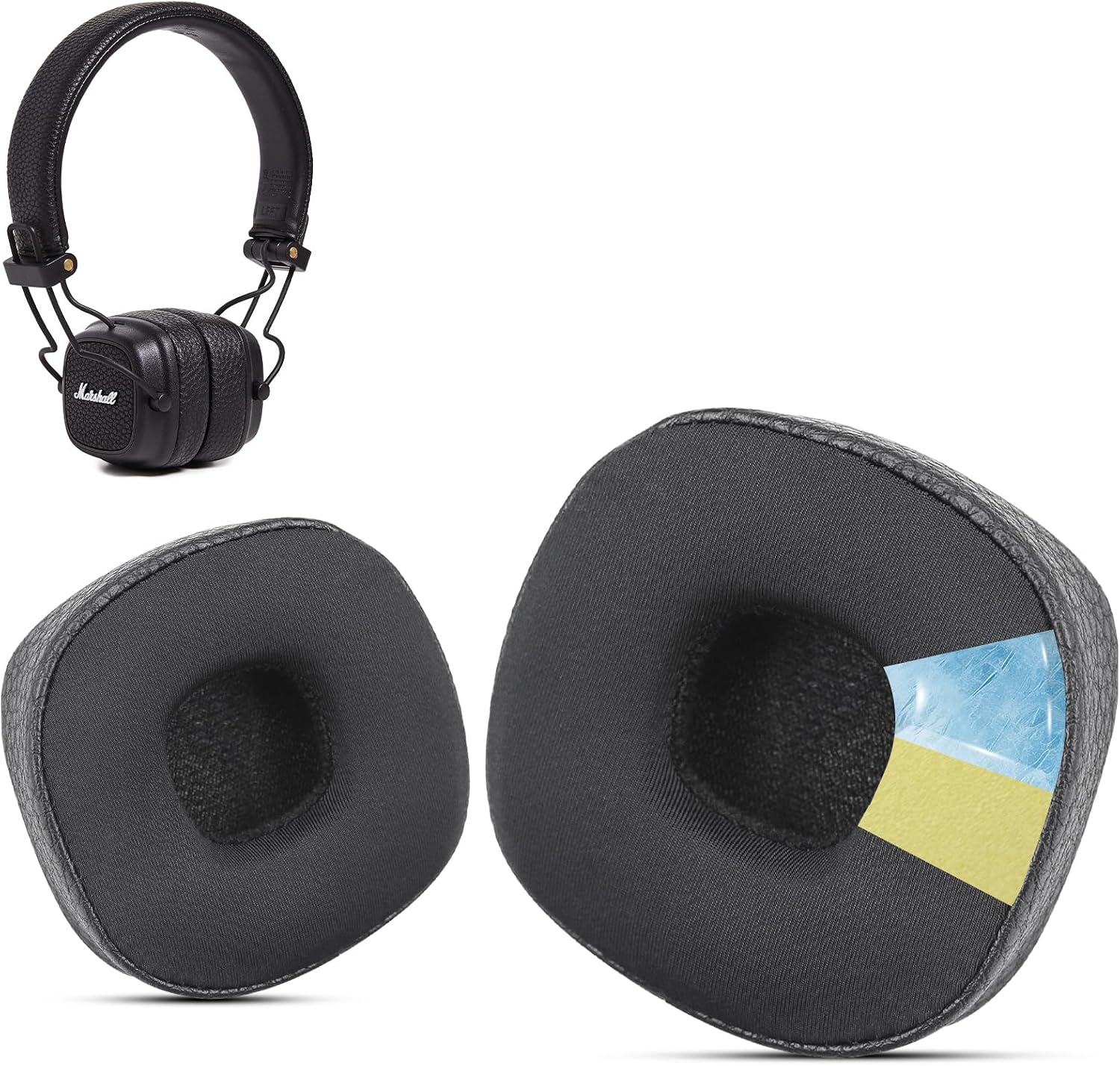 ALMOHADILLAS DE REPUESTO KRONE KALPASMOS PARA AUDÍFONOS MARSHALL MAJOR III/IV COOLING-GEL NEGRO - 1