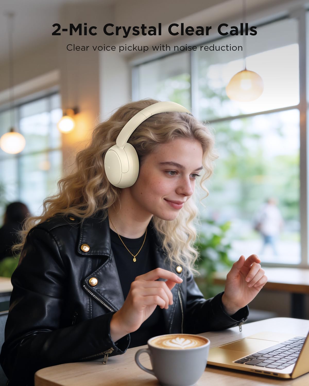 AUDÍFONOS TALIX H30 BLUETOOTH OVER-EAR BLANCO HUESO - 4
