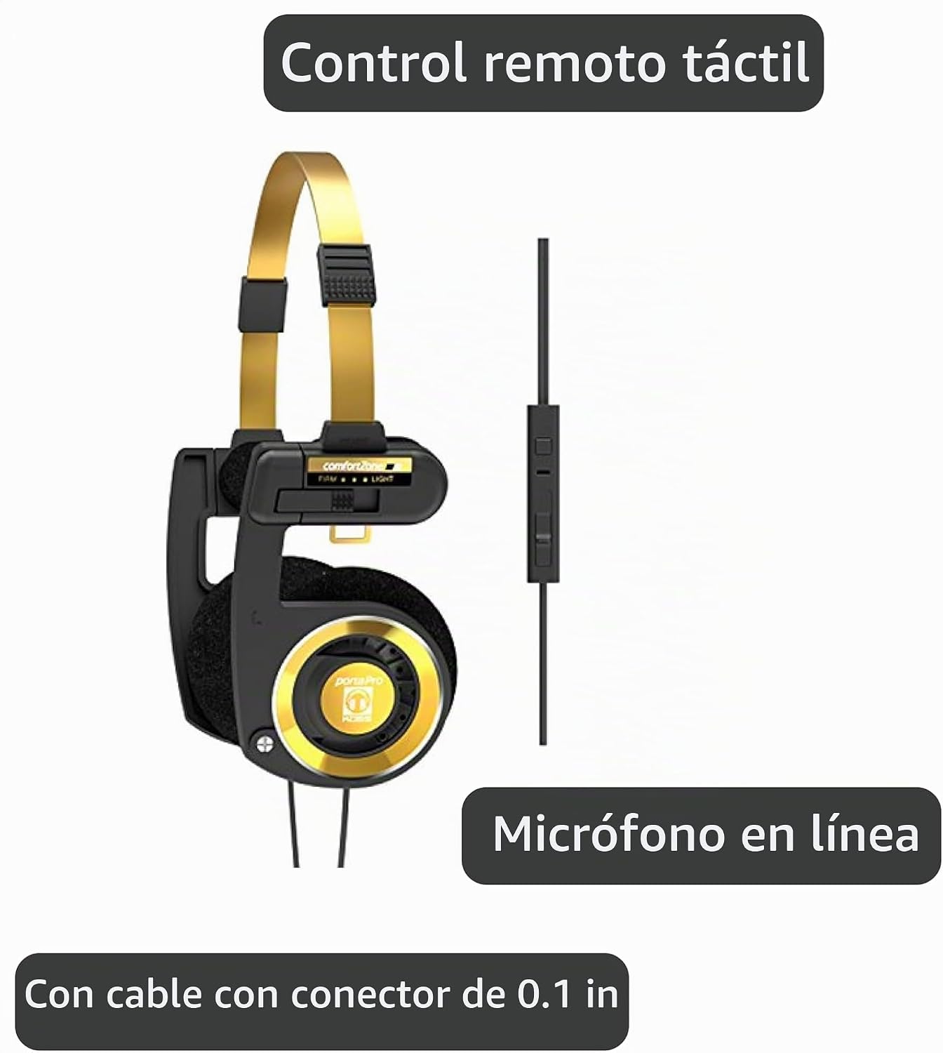 AUDÍFONOS ON-EAR KOSS PORTA PRO LIMITED EDITION NEGRO DORADO - 3