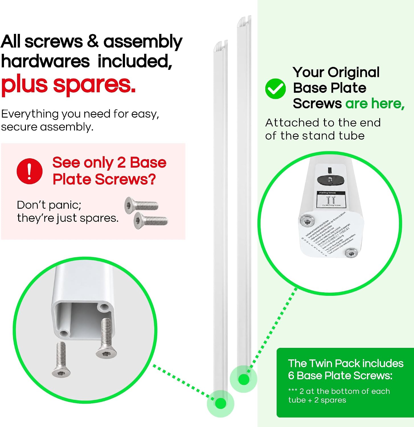 SOPORTE PARA PARLANTES SOUND BASS ERA300 DE PISO DOBLE BLANCO METAL PREMIUM - 3