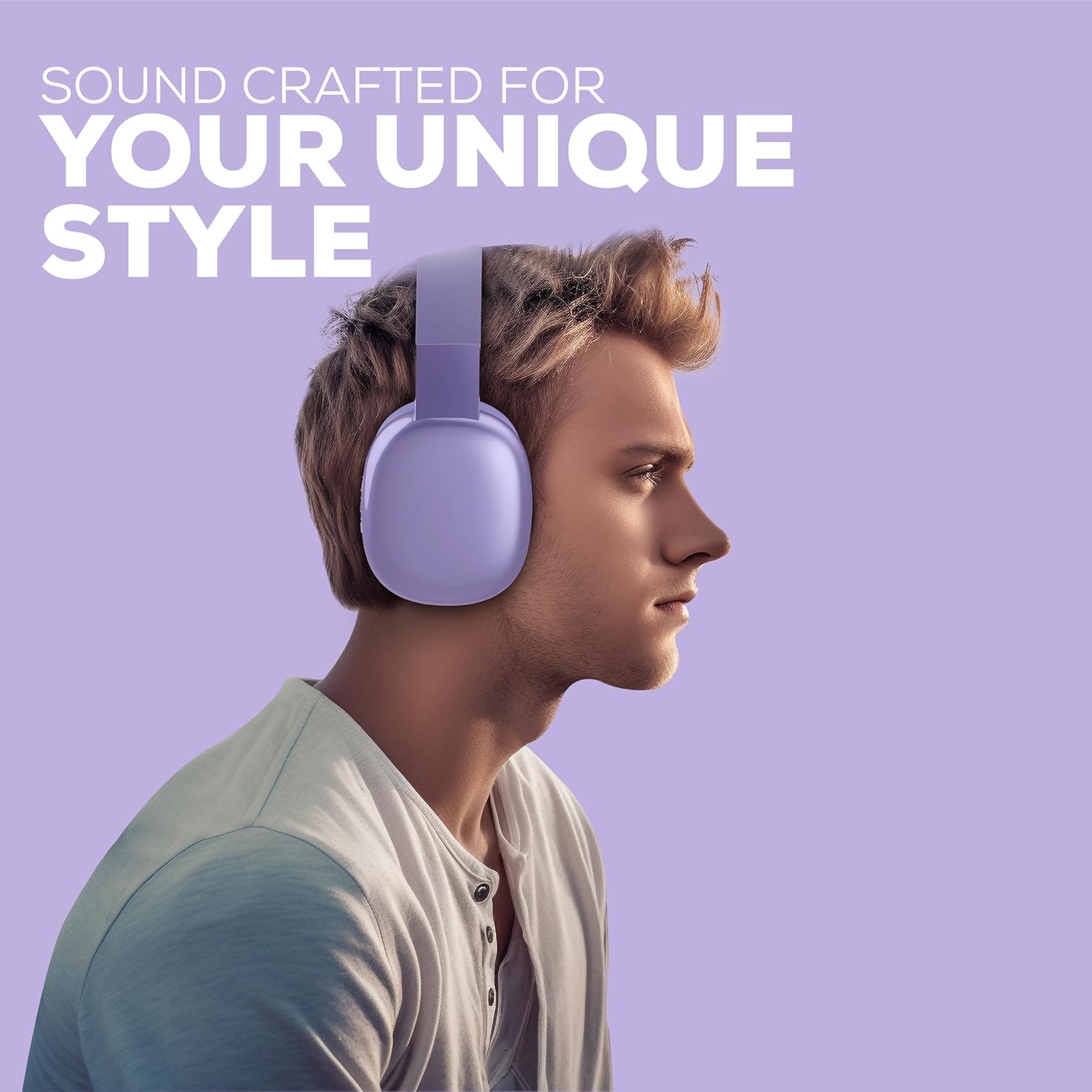 AUDÍFONOS GABBA GOODS PLATINUM VIBE INALÁMBRICOS OVER EAR BLUETOOTH CON MICRÓFONO Y REDUCCIÓN DE RUIDO LAVANDA - 4