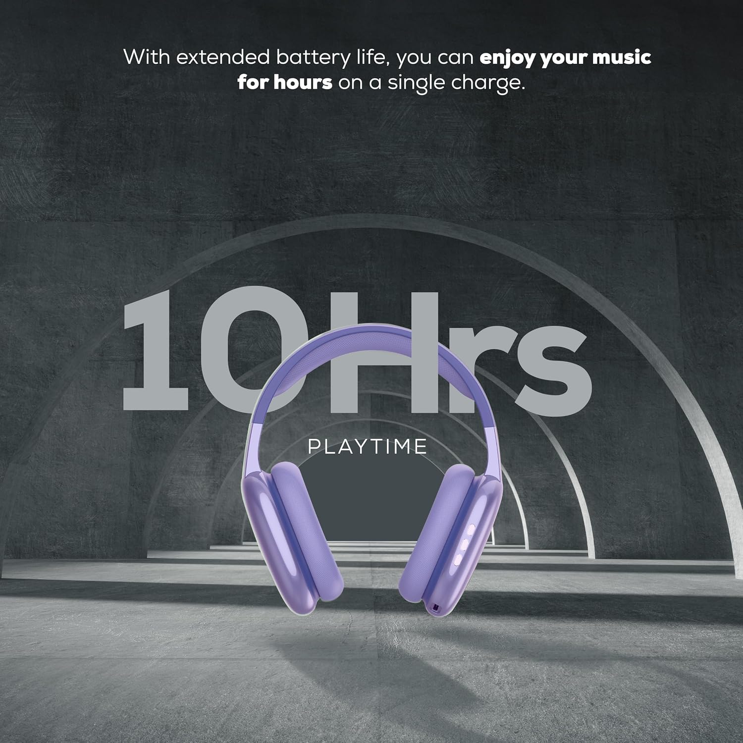 AUDÍFONOS GABBA GOODS PLATINUM VIBE INALÁMBRICOS OVER EAR BLUETOOTH CON MICRÓFONO Y REDUCCIÓN DE RUIDO LAVANDA - 5