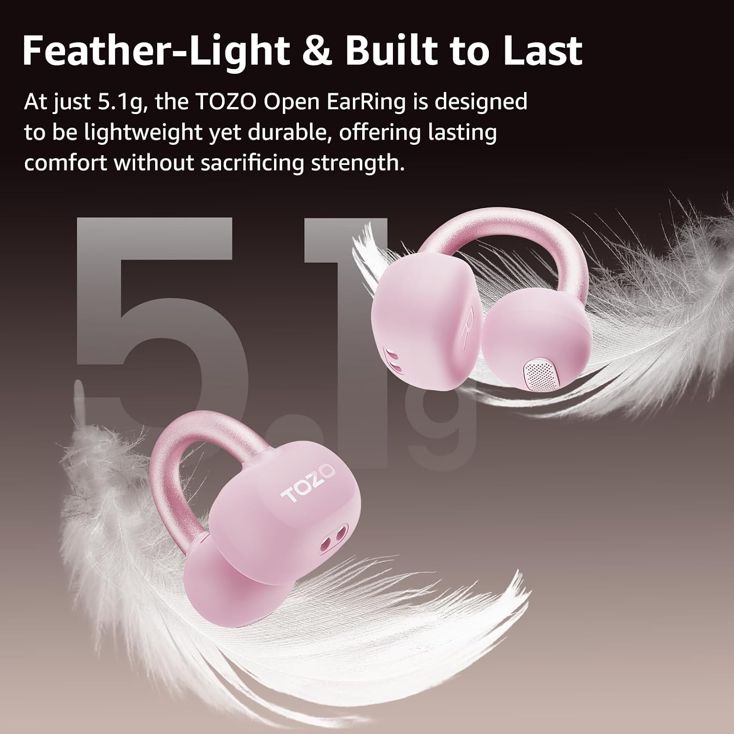 AUDÍFONOS TOZO OPENEARRING BLUETOOTH 5.4 OPEN EAR 40H - 3