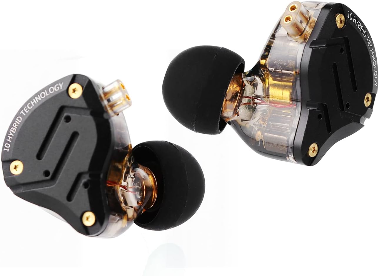 AUDÍFONOS IN EAR LINSOUL KZ ZS10 PRO 4BA+1DD NEGRO - 1