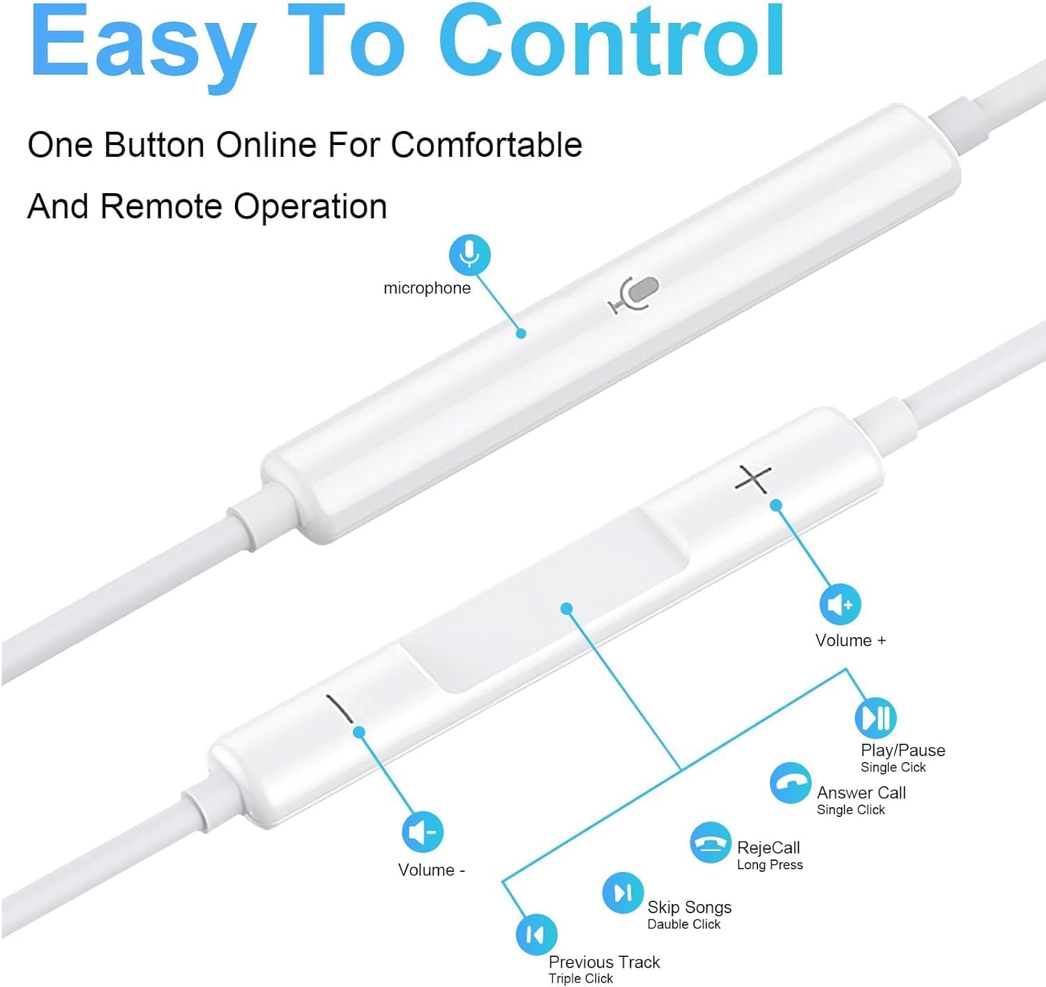AUDÍFONOS USB-C TOPERSON CON MICRÓFONO Y CONTROL REMOTO PARA IPHONE 17/16 Y OTROS DISPOSITIVOS - 4
